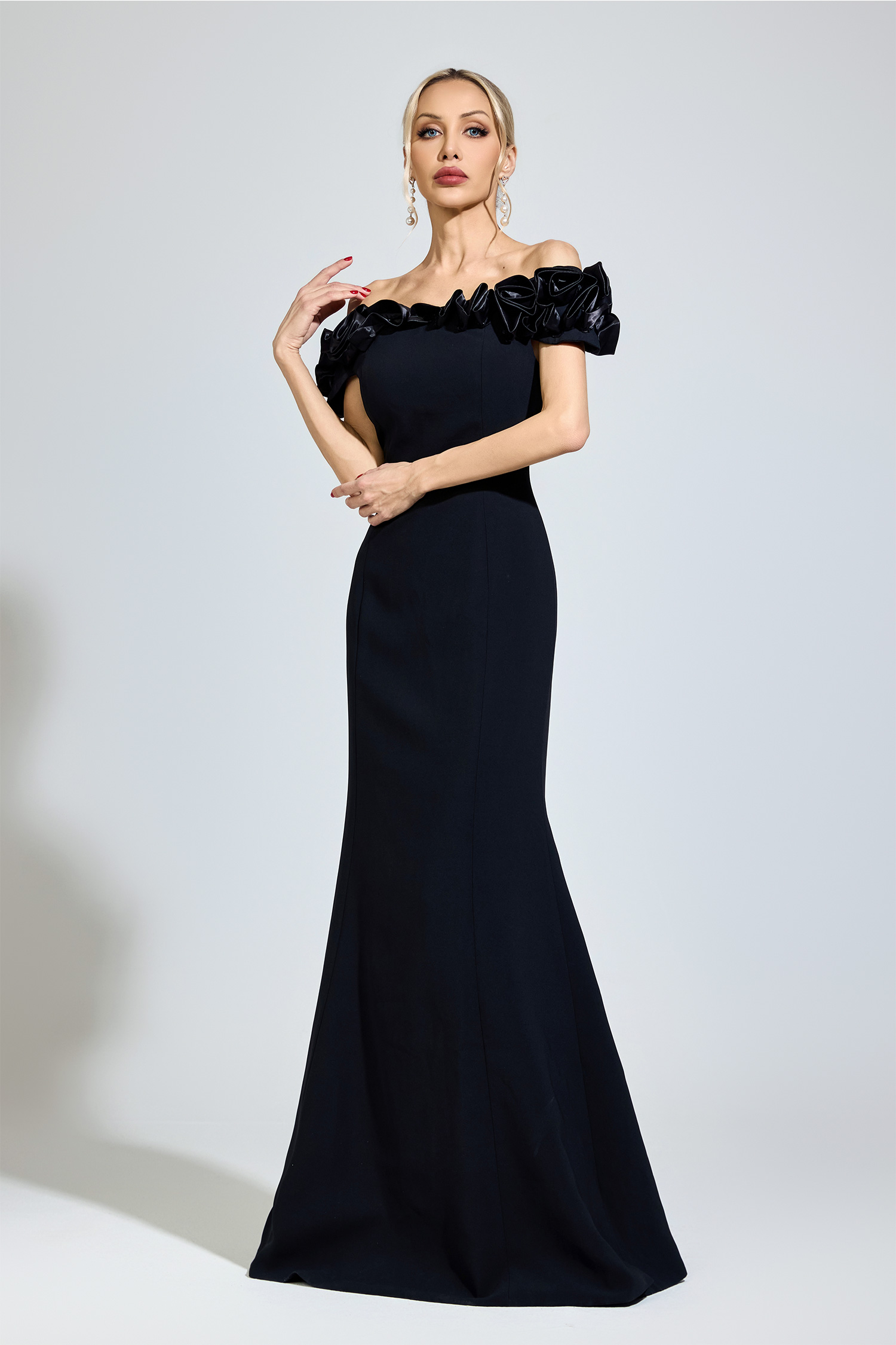 Sexton Black Floral  Maxi Dress