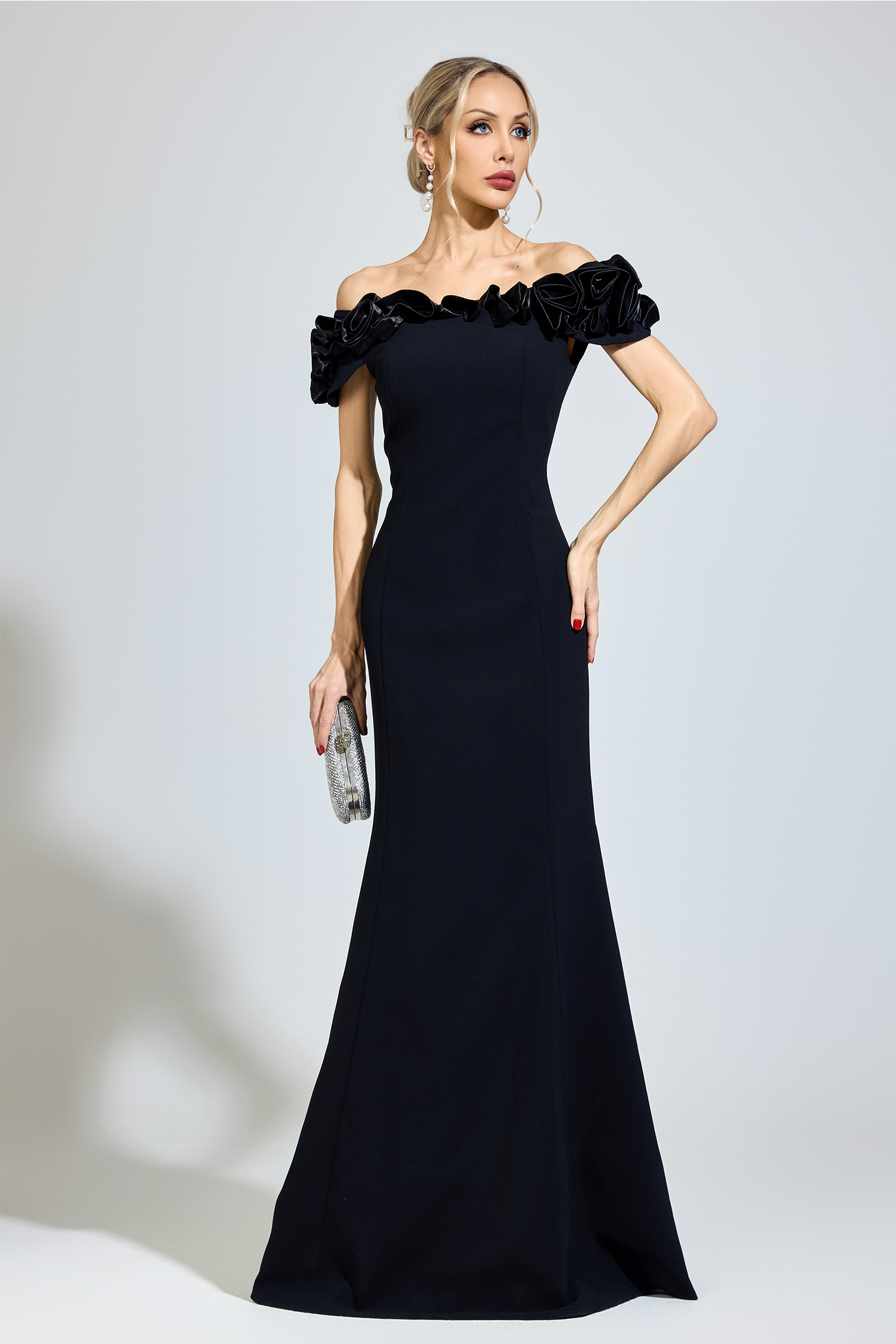 Sexton Black Floral  Maxi Dress