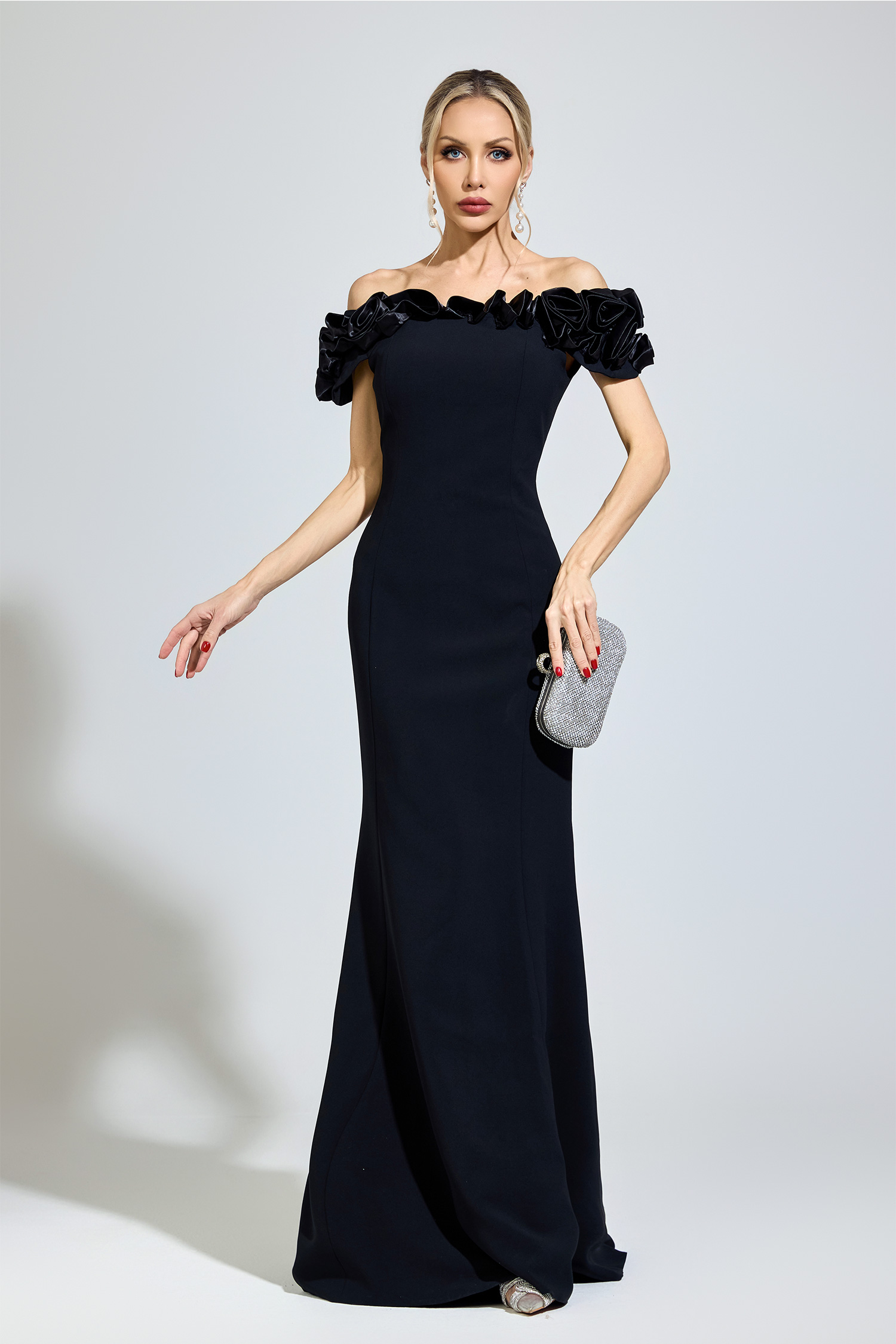 Sexton Black Floral  Maxi Dress