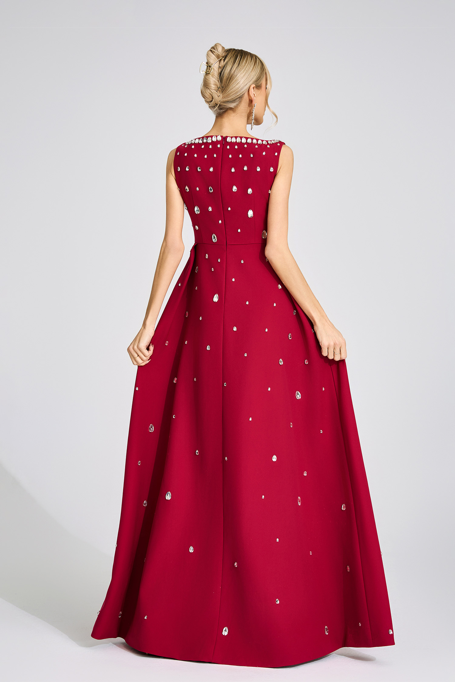 Winifred Red Diamond Maxi Dress