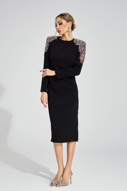 Wit Black Diamond Maxi Dress