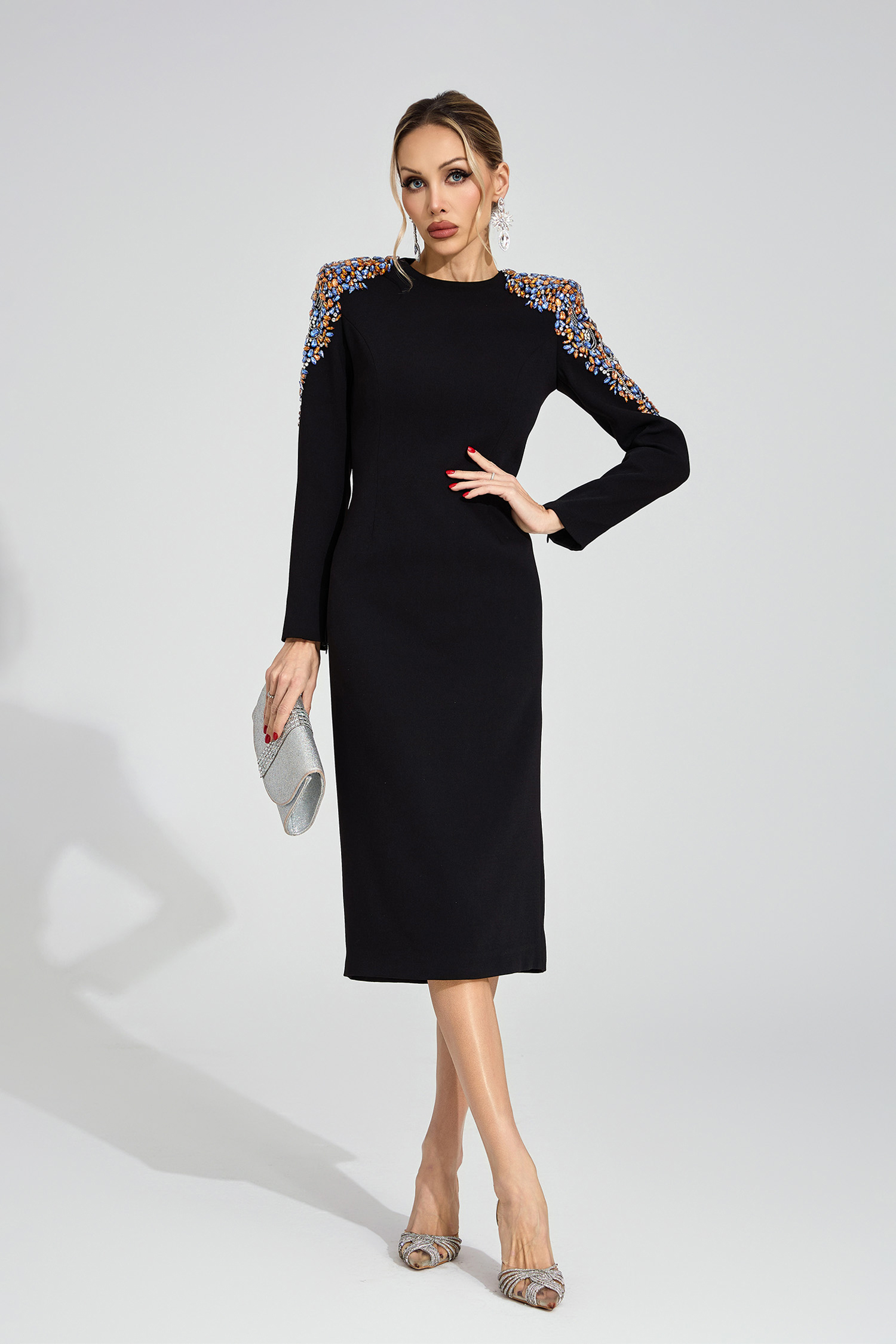 Wit Black Diamond Maxi Dress