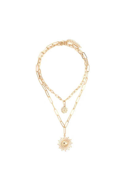 Lindsay Golden Sun Clavicle Necklace