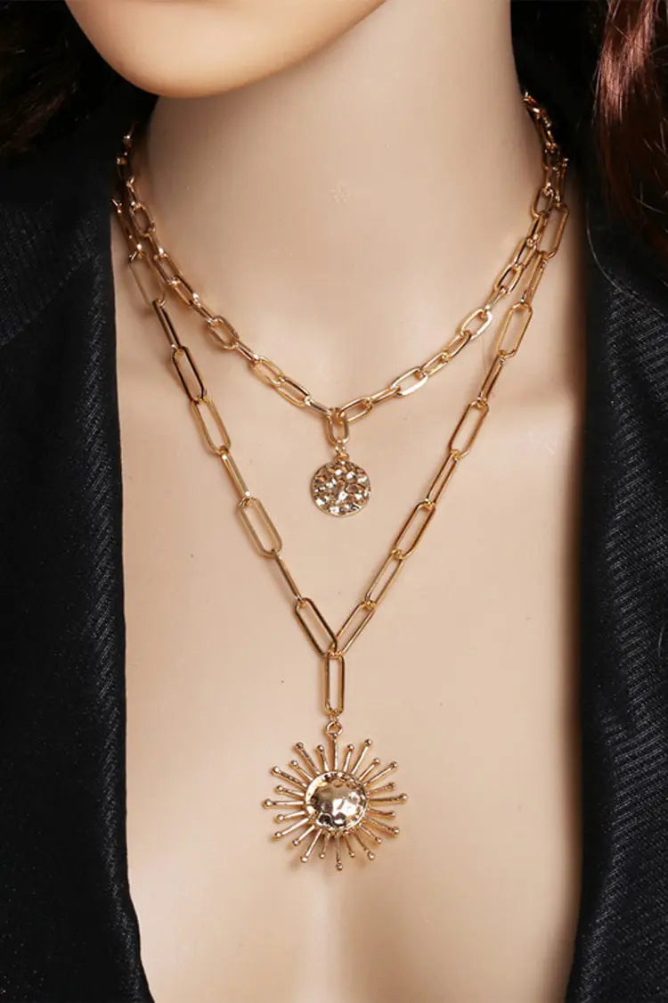 Lindsay Golden Sun Clavicle Necklace