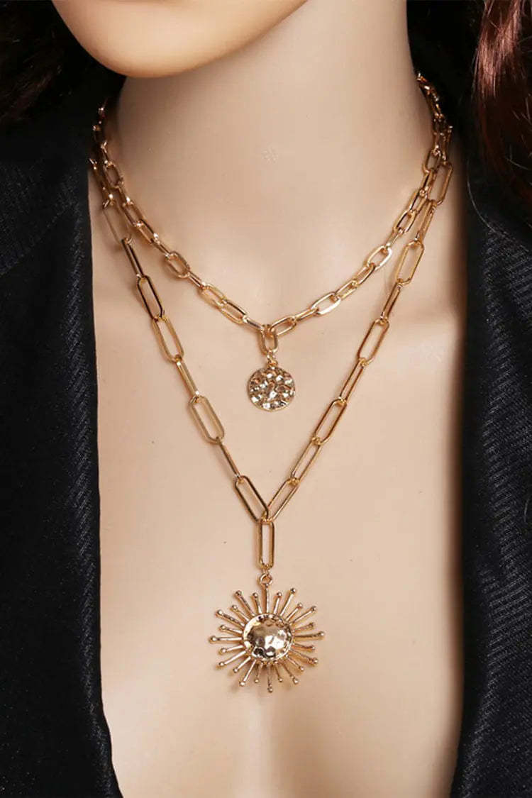 Lindsay Golden Sun Clavicle Necklace