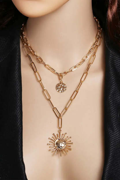 Lindsay Golden Sun Clavicle Necklace