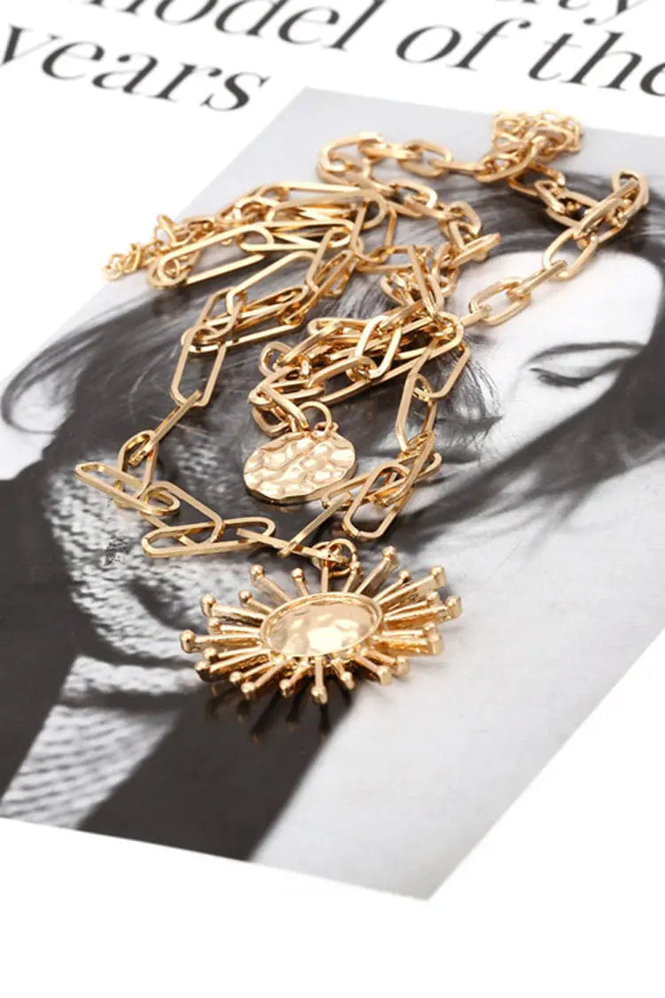Lindsay Golden Sun Clavicle Necklace