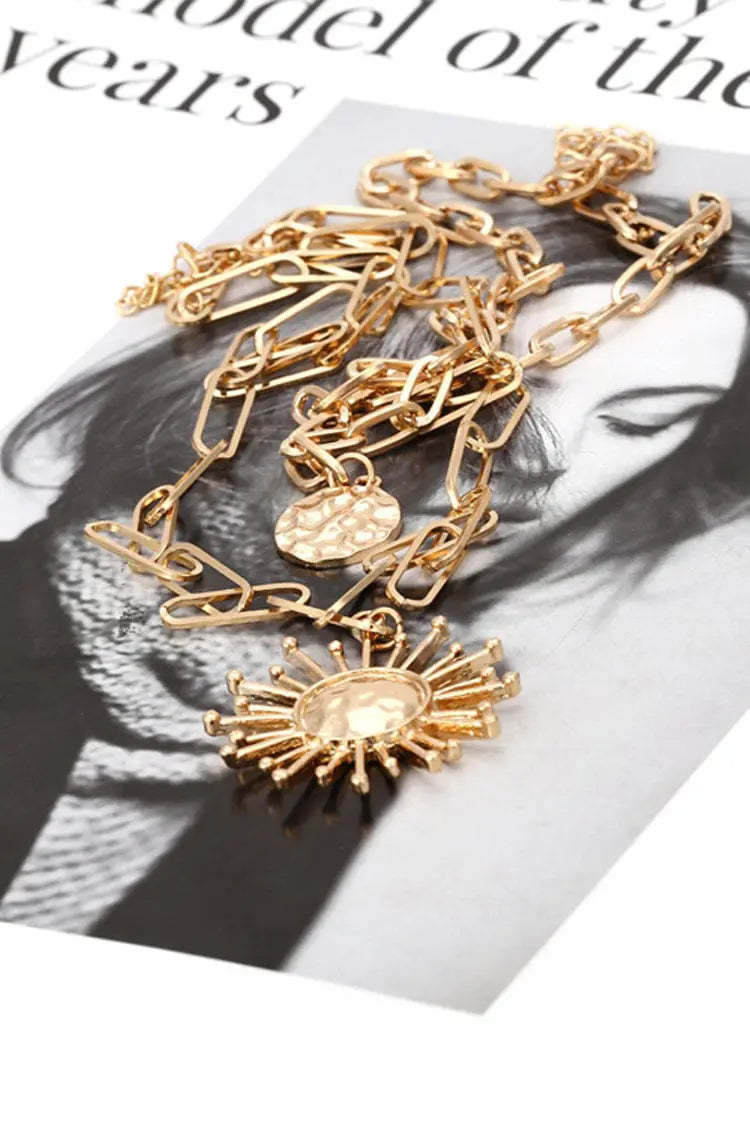 Lindsay Golden Sun Clavicle Necklace