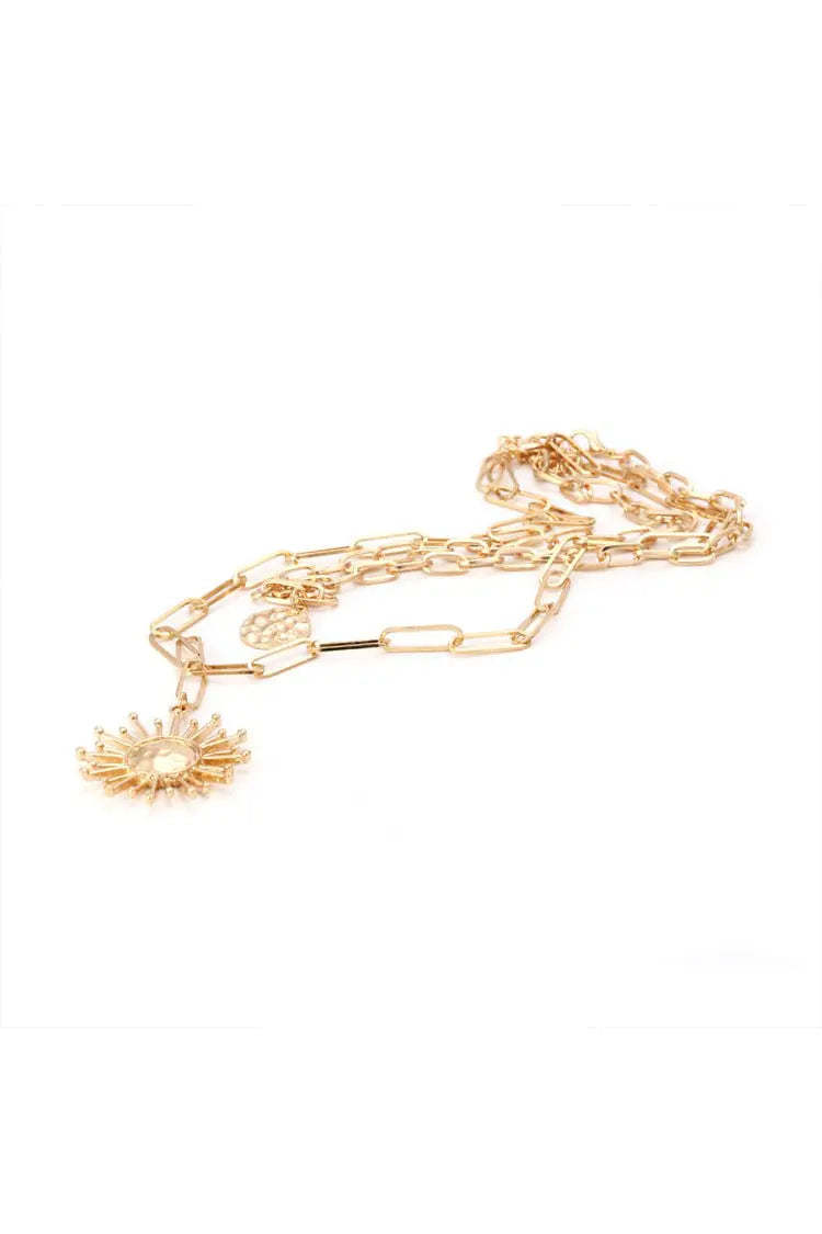 Lindsay Golden Sun Clavicle Necklace
