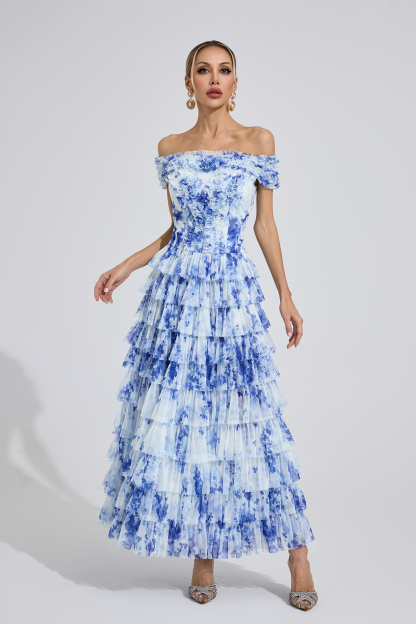 Tor White Floral Maxi Dress