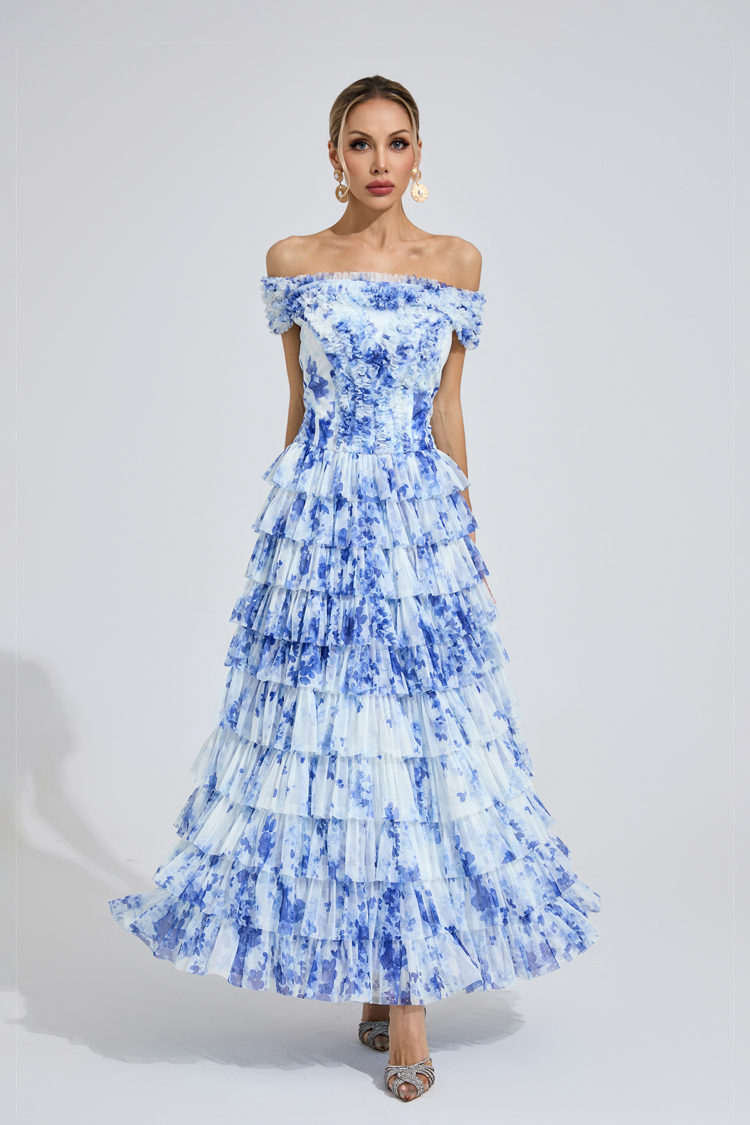 Tor White Floral Maxi Dress