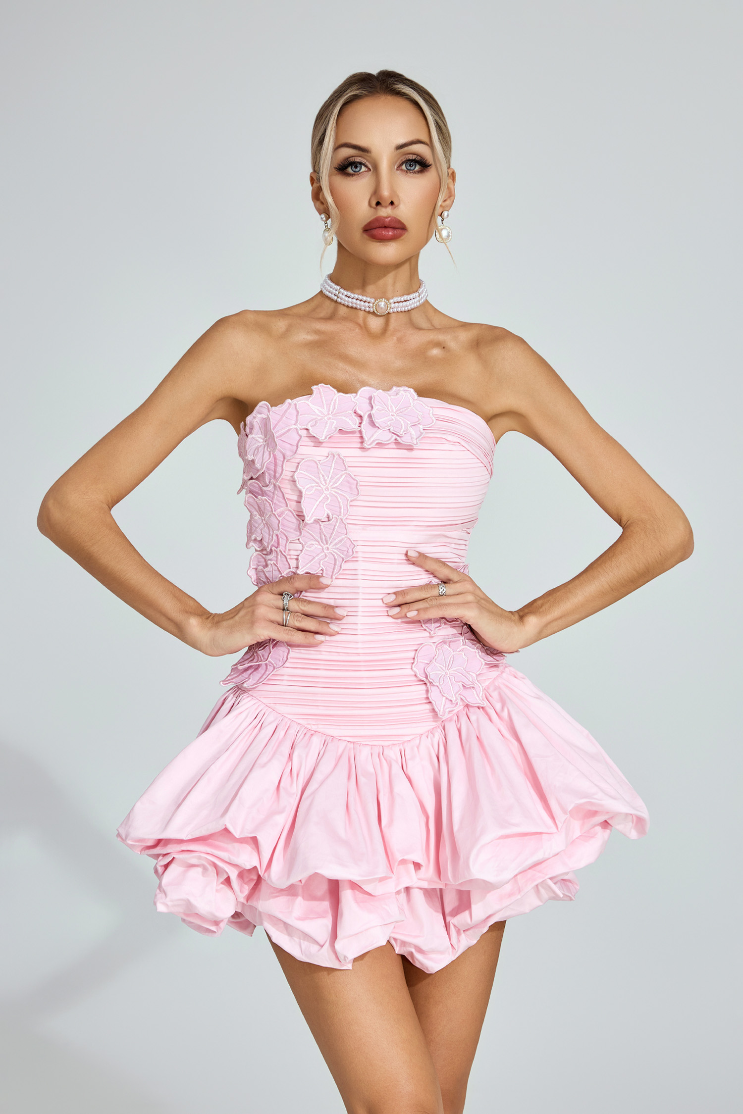 Mansfield Pink Strapless Mini Dress