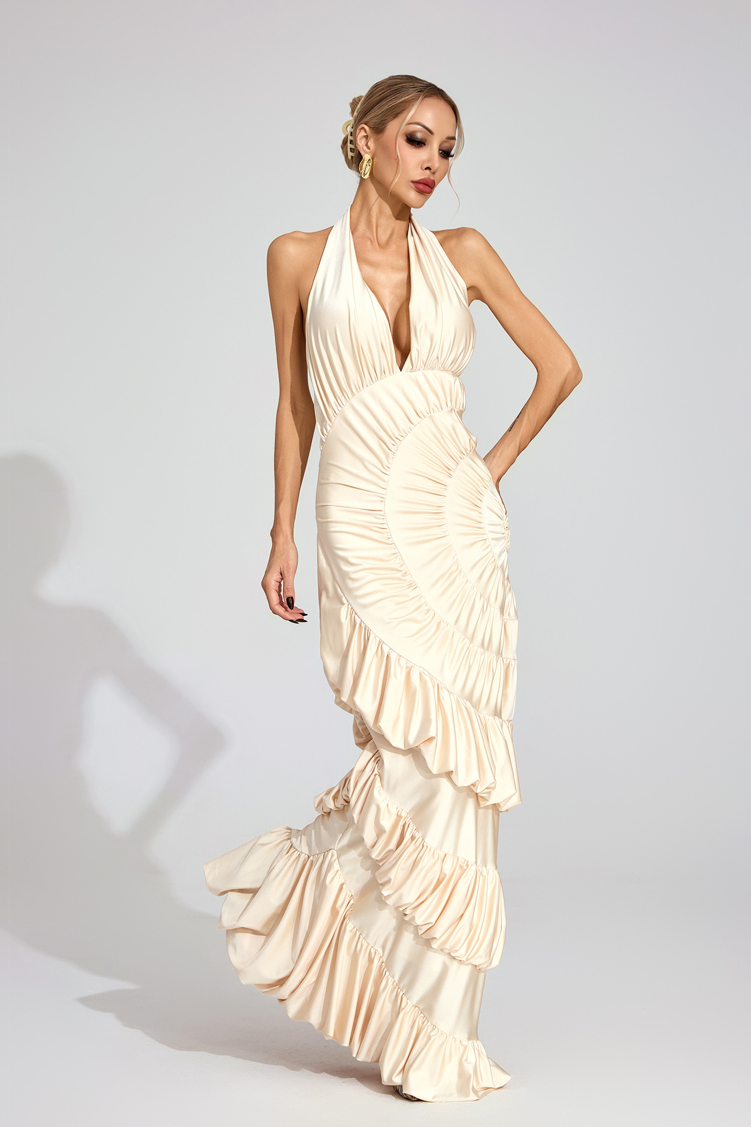 Cairn Apricot Mermaid Maxi Dress