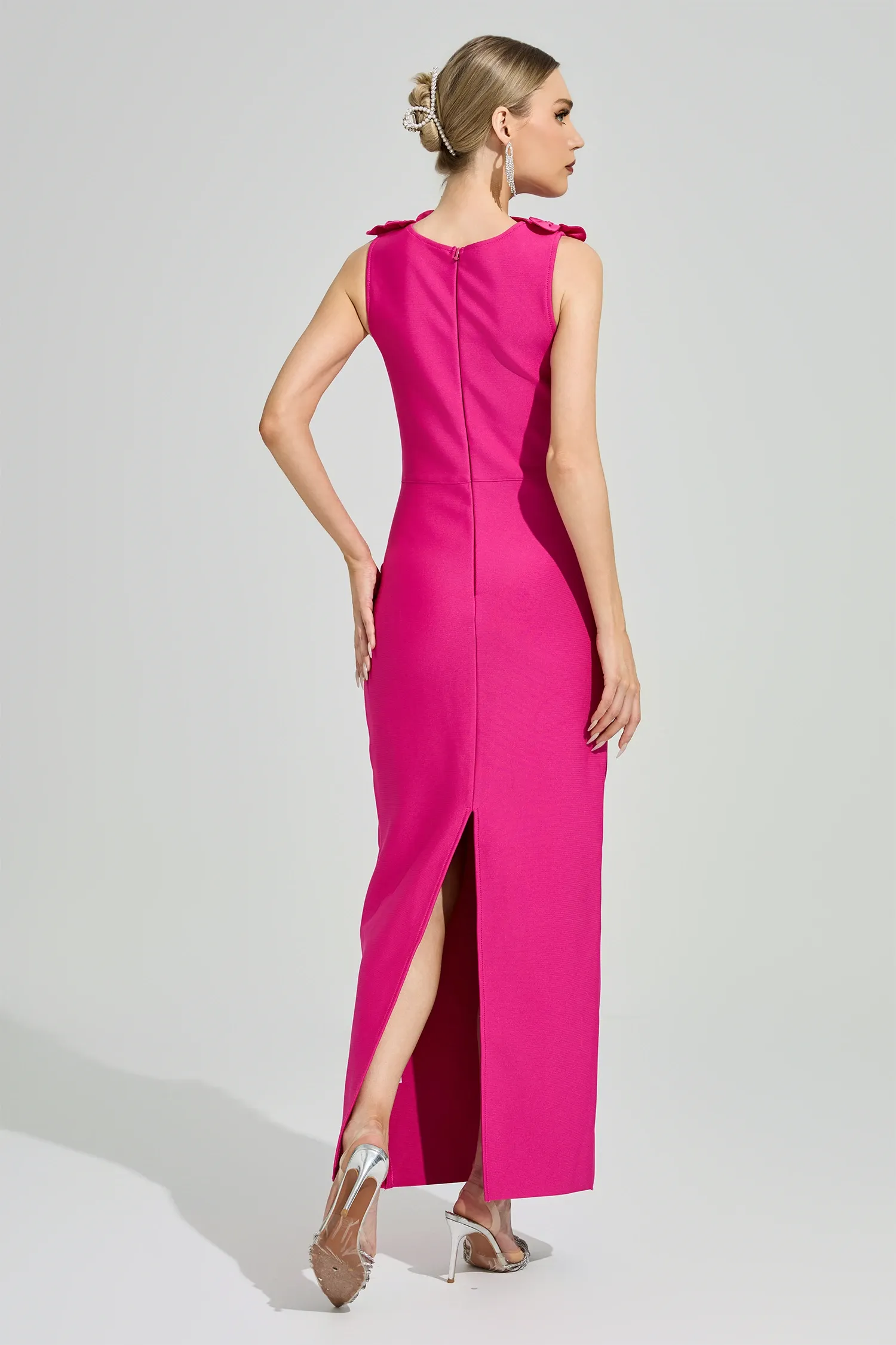 Newman Pink Floral Formal Dress