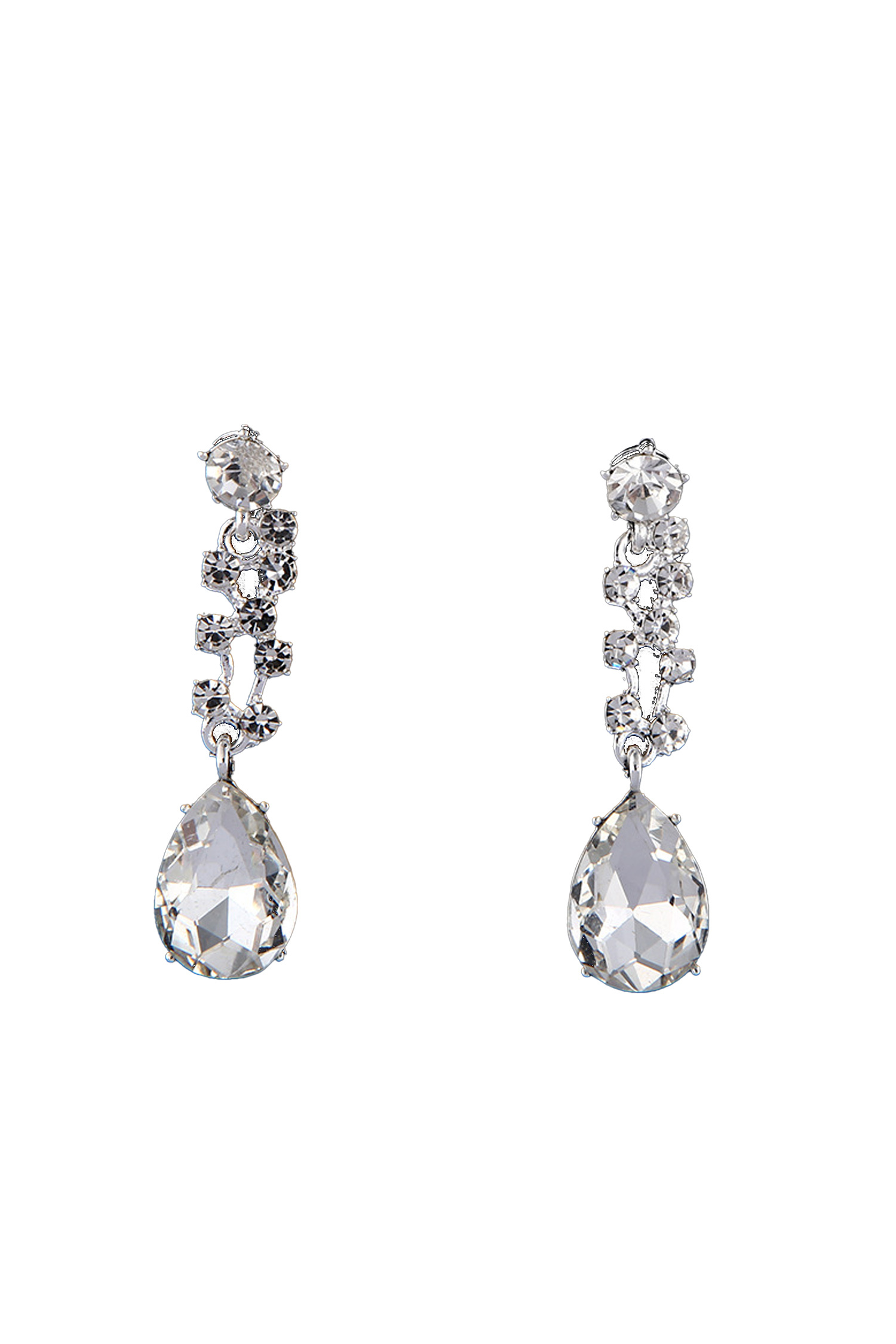 Edwiin Silver Crystal Earrings