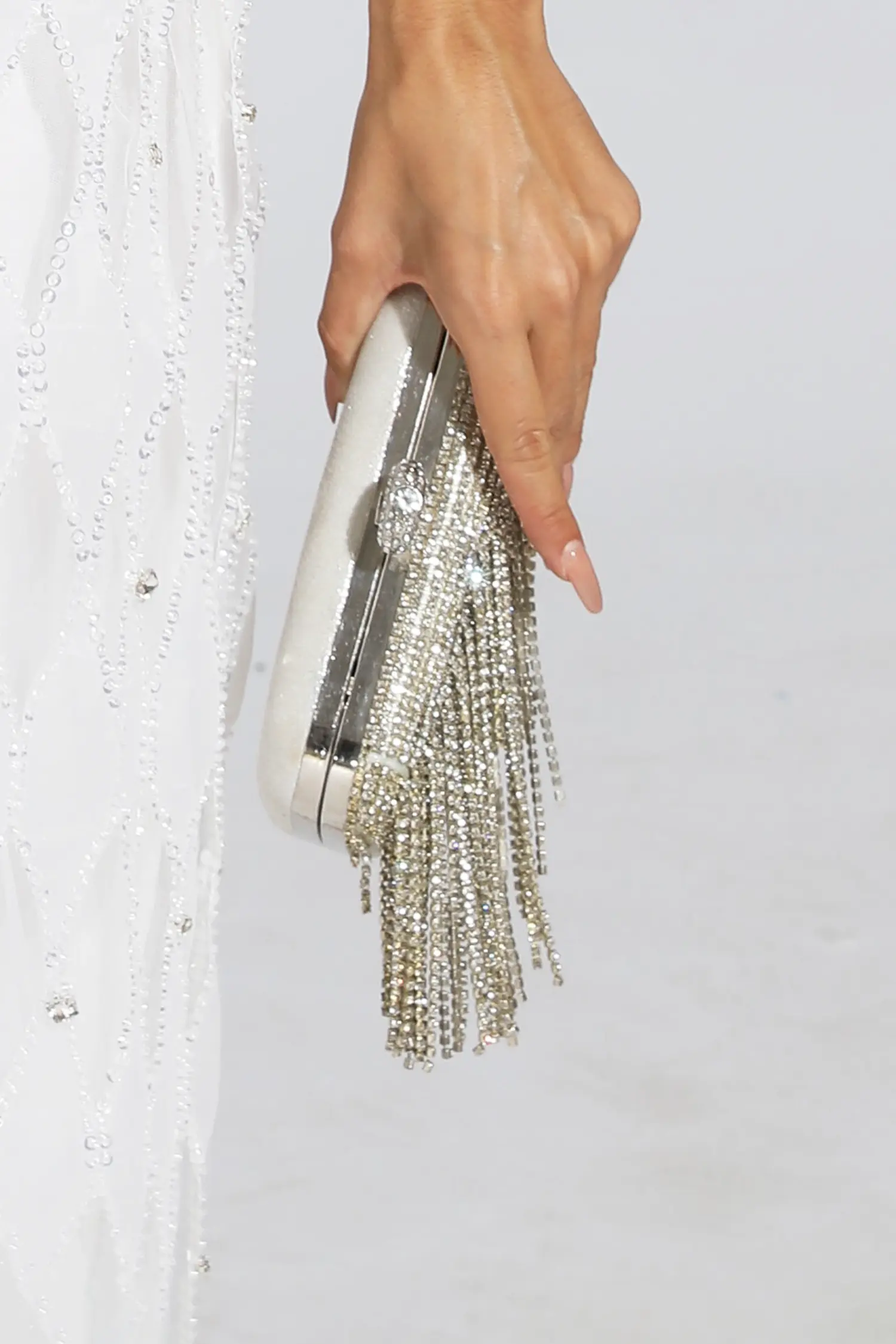 Mandy Silver Diamond Bag
