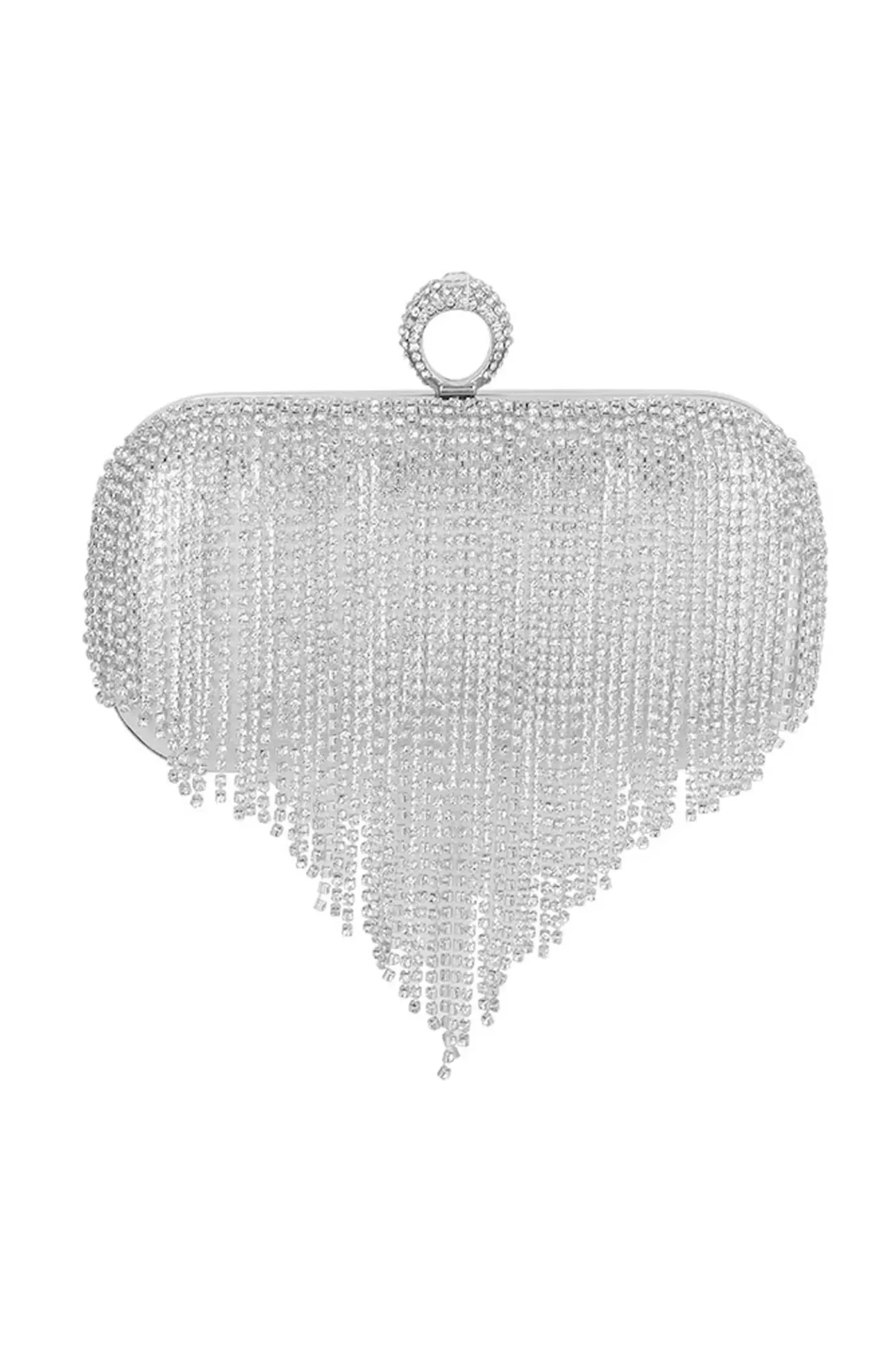 Mandy Silver Diamond Bag