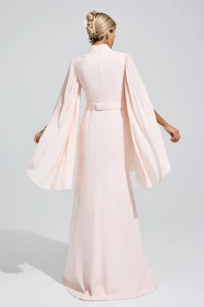 Erinna Apricot Rhinestone Embellished Dress
