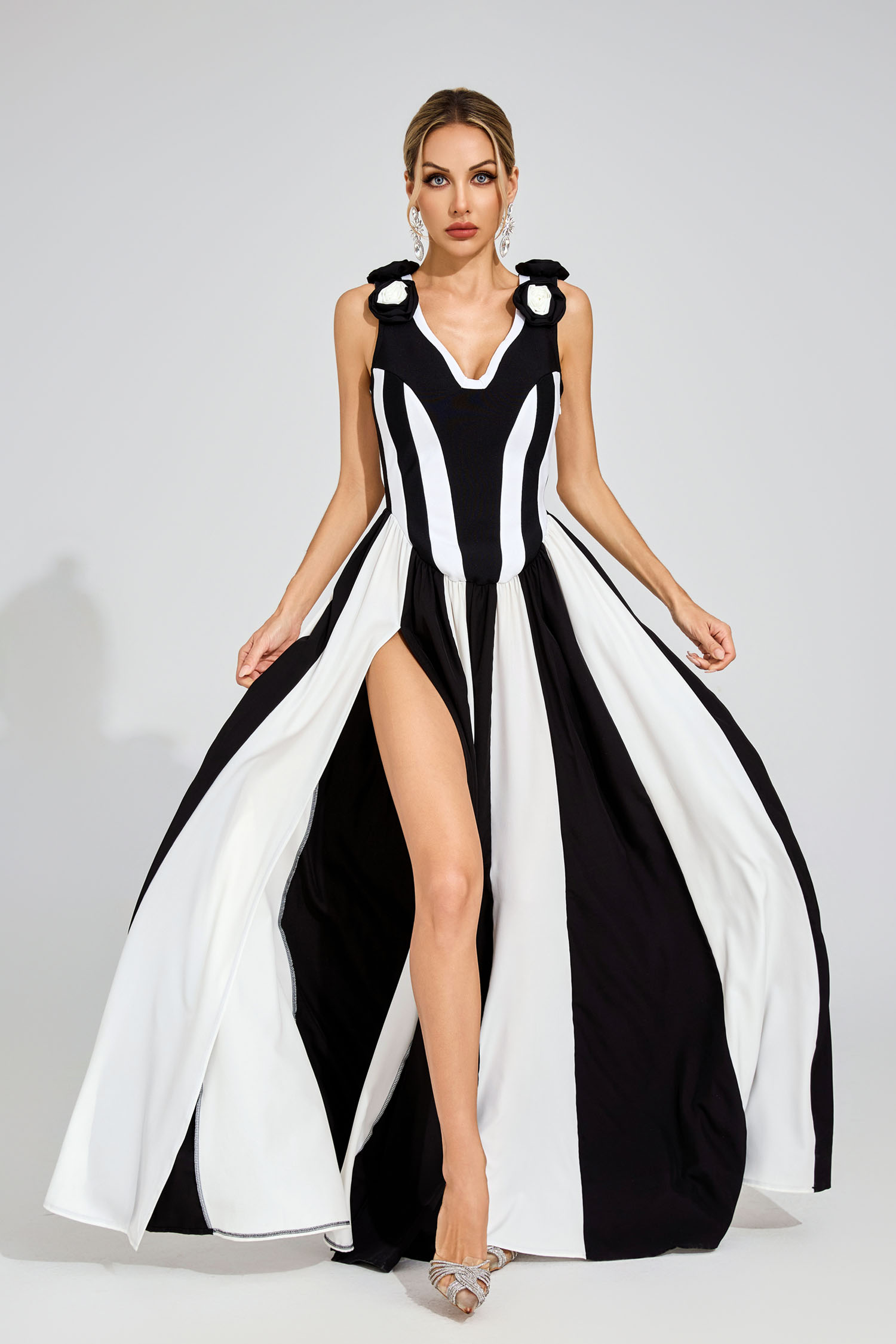 Colin Black Bandage Maxi Dress