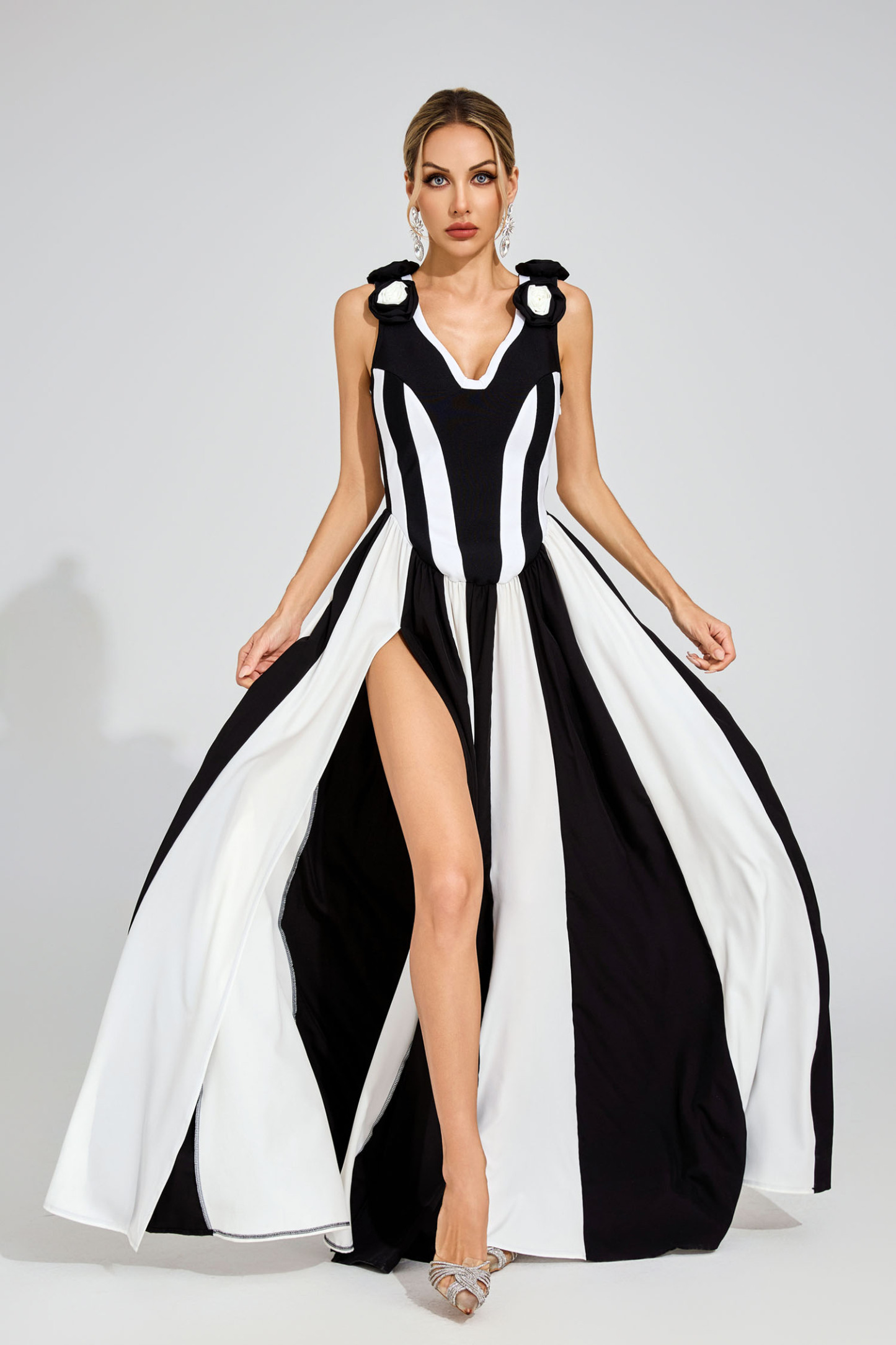 Colin Black Bandage Maxi Dress