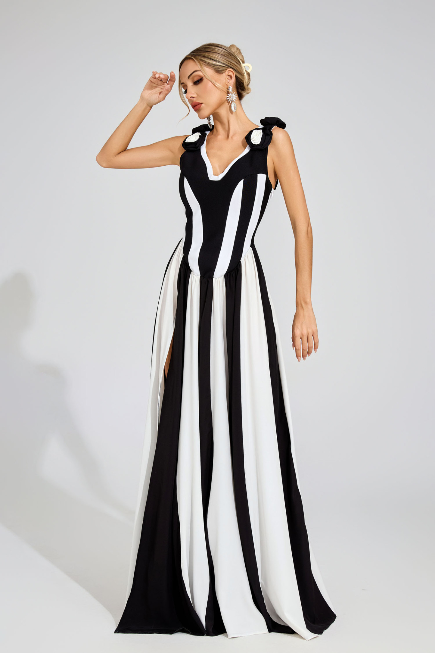 Colin Black Bandage Maxi Dress