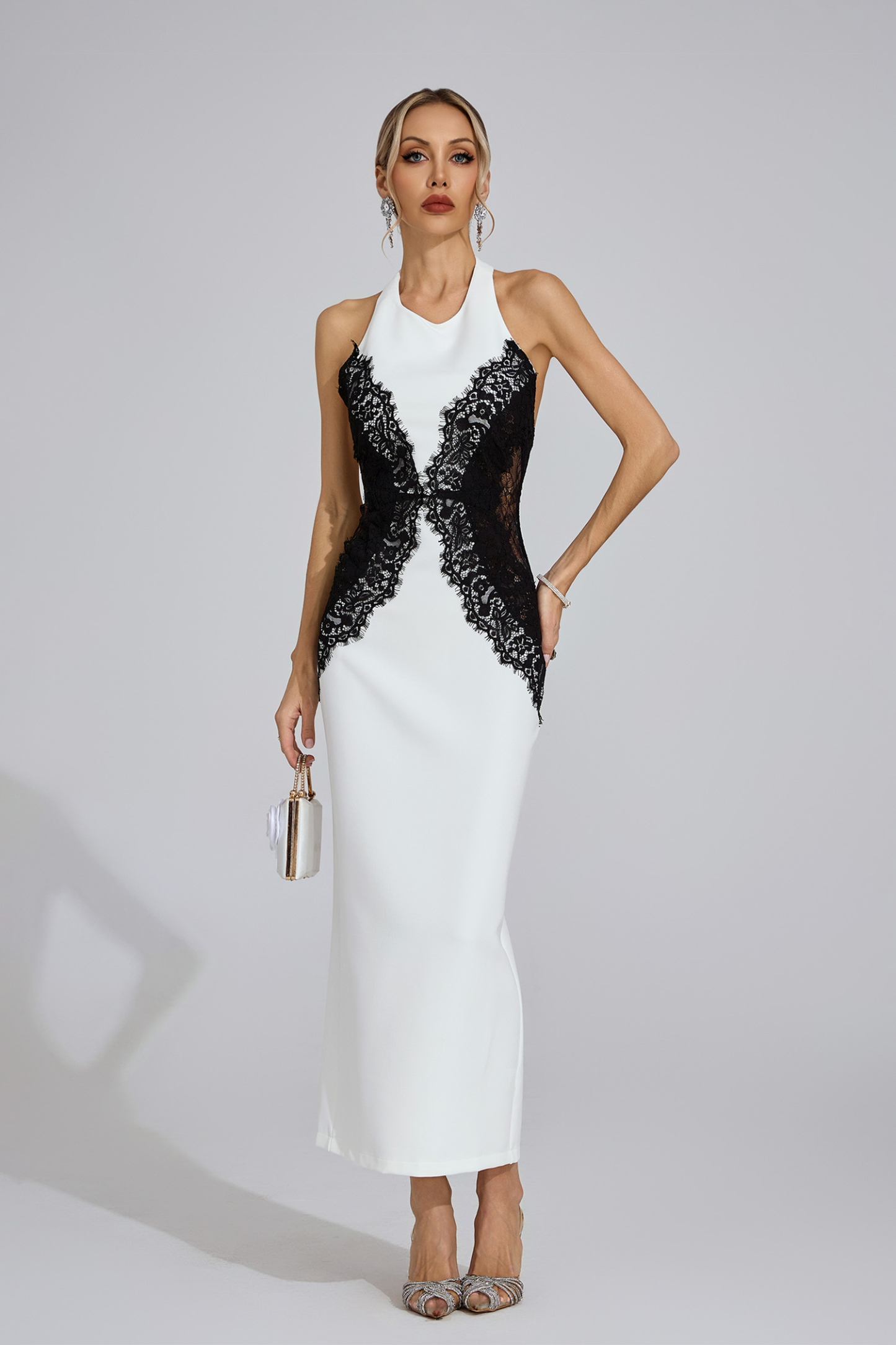 Isle White Halter Maxi Dress