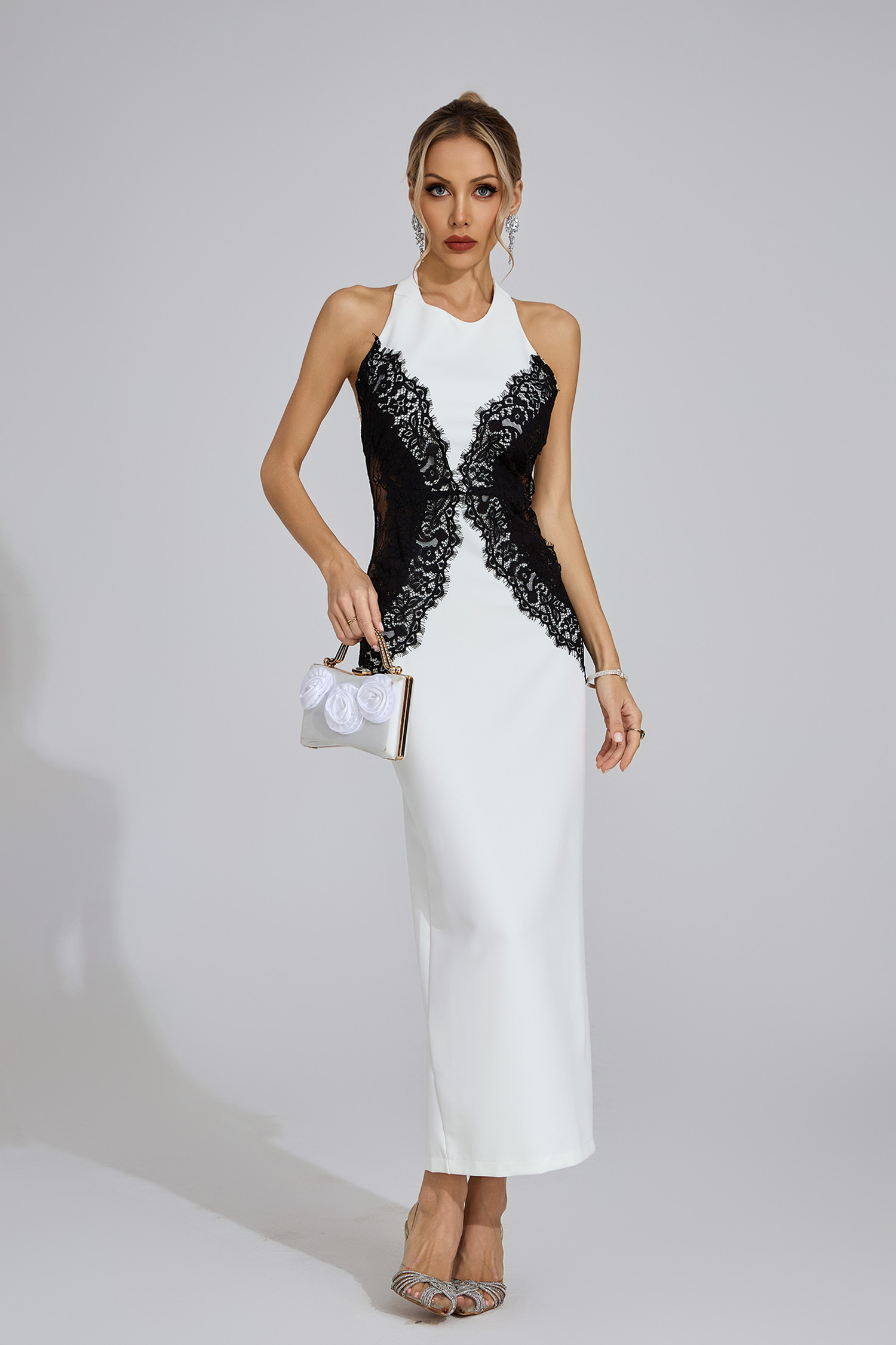 Isle White Halter Maxi Dress