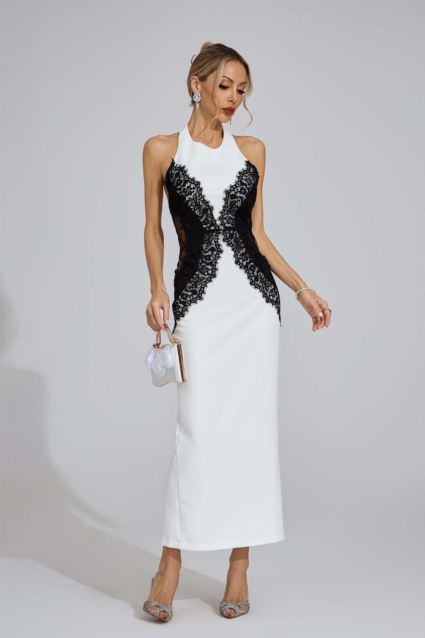 Isle White Halter Maxi Dress