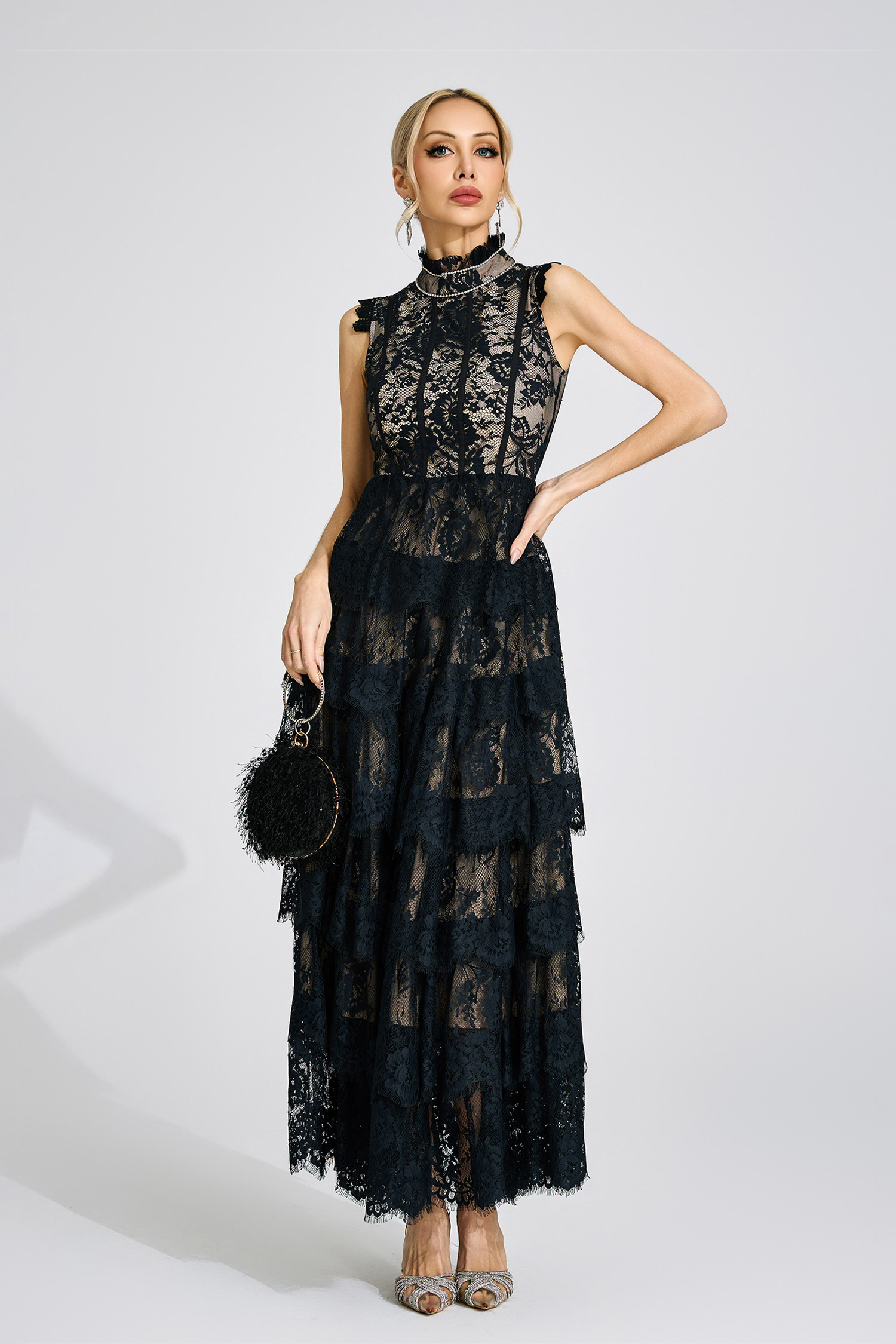 Briar Black Lace Maxi Dress
