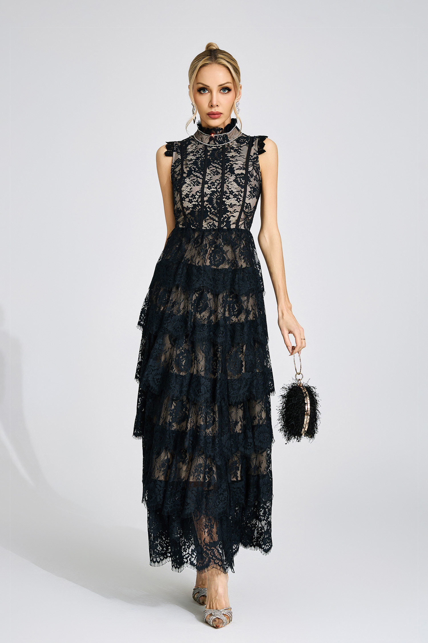 Briar Black Lace Maxi Dress