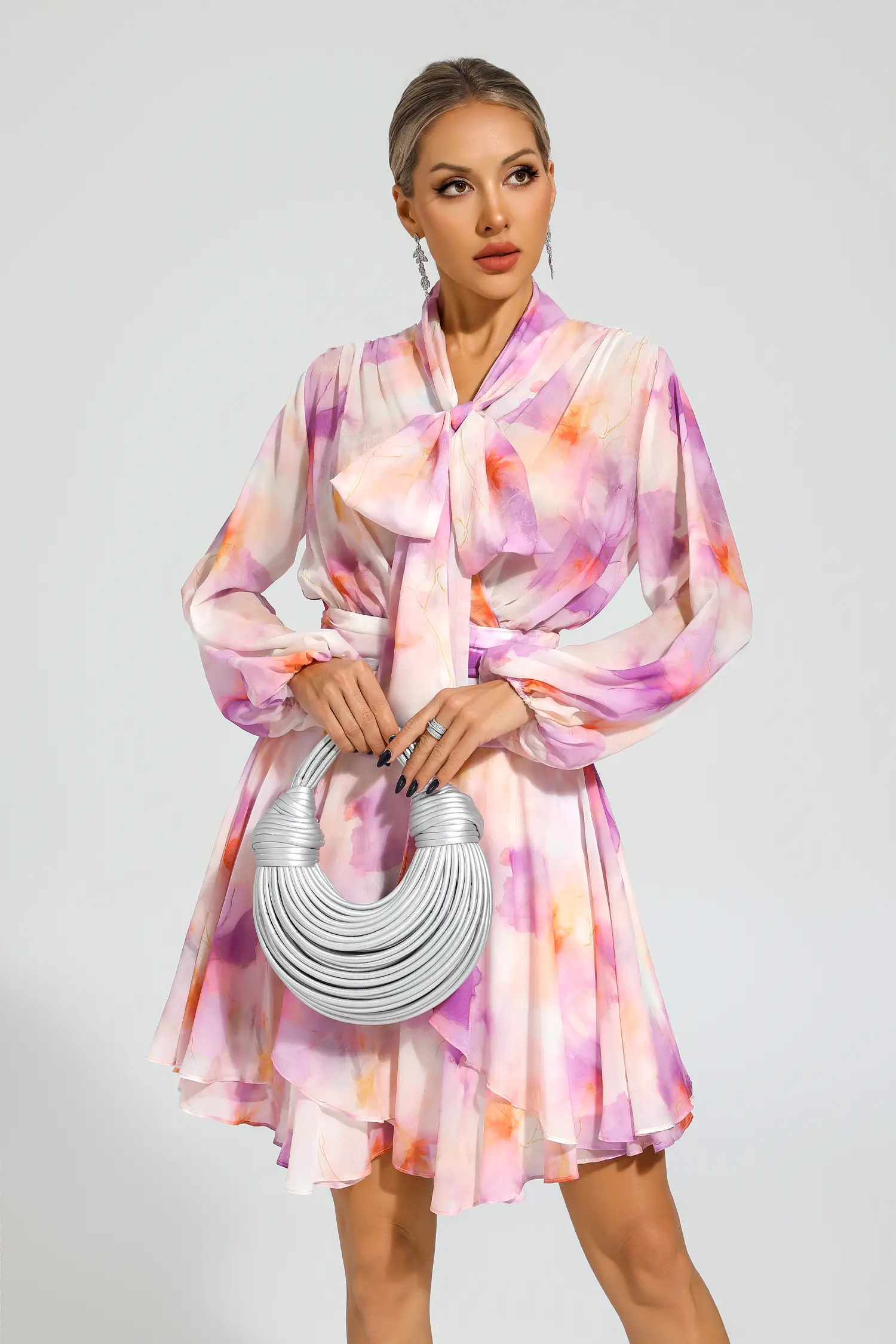 Edgar Pink Floral Mini Dress