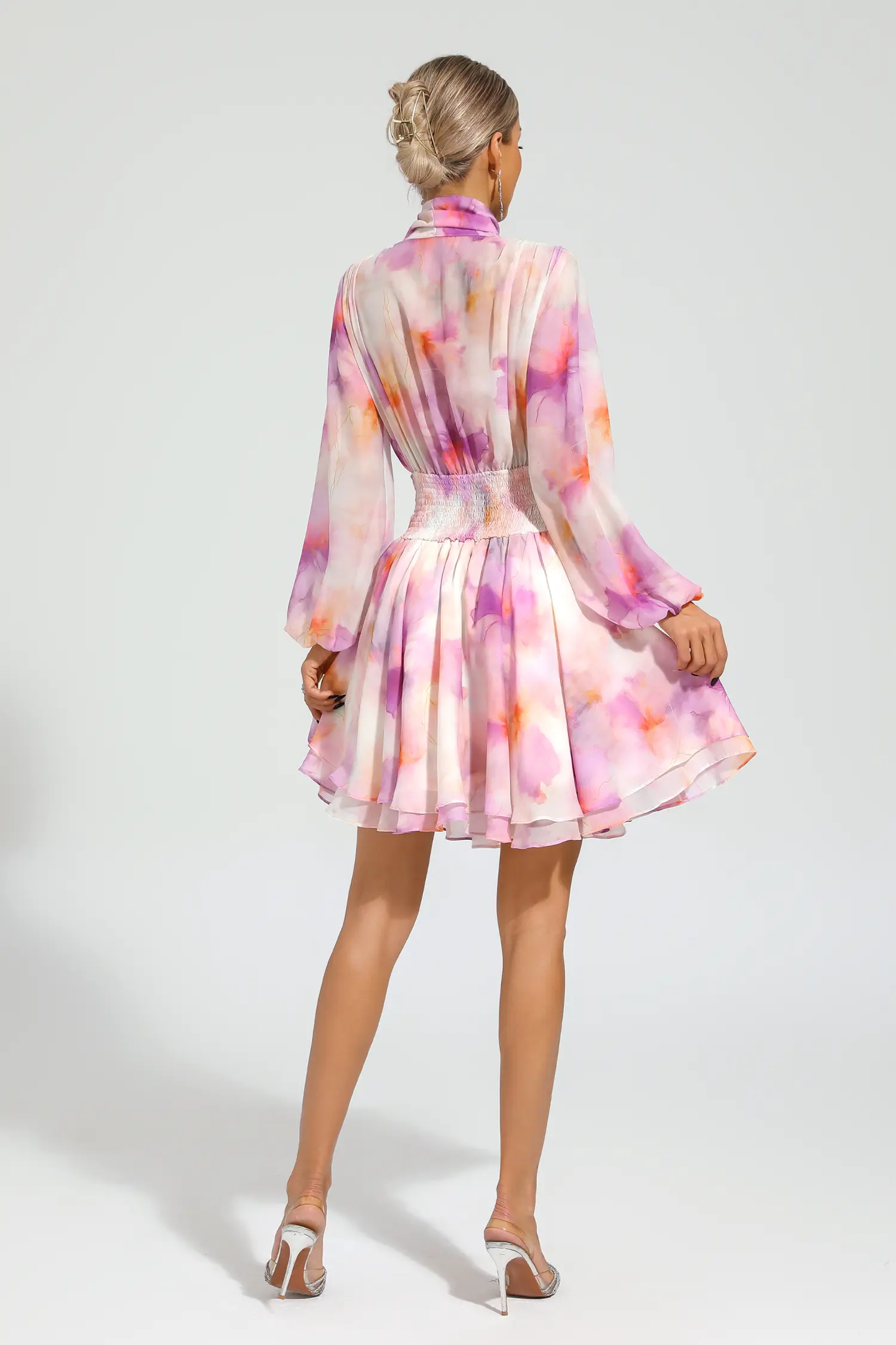 Edgar Pink Floral Mini Dress