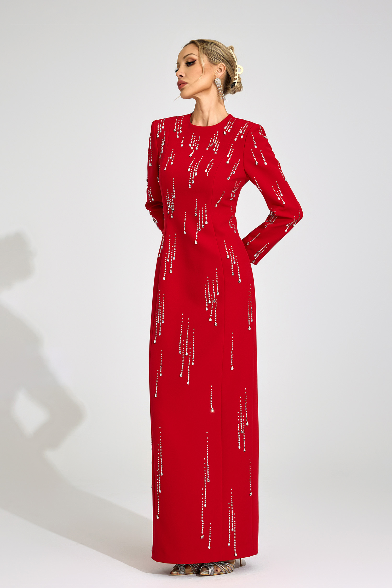 Kai Red Diamond Maxi Dress