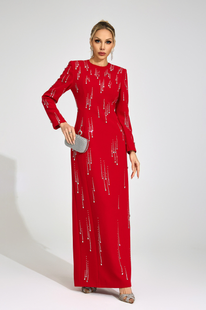 Kai Red Diamond Maxi Dress