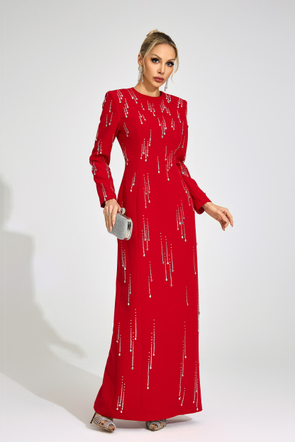 Kai Red Diamond Maxi Dress