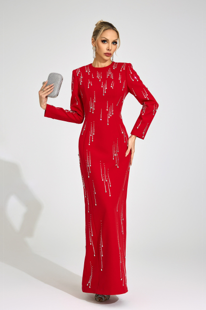 Kai Red Diamond Maxi Dress