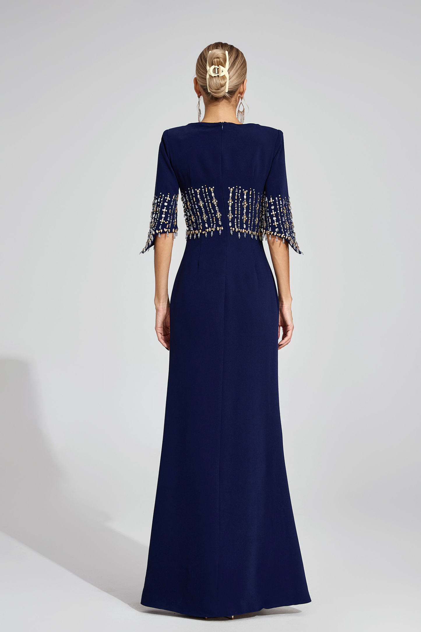 Lea Dark Blue Diamond Maxi Dress