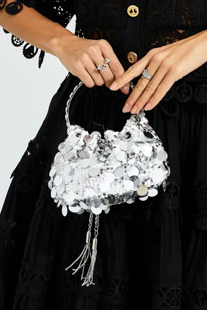 Herman Silver Sequins Bag