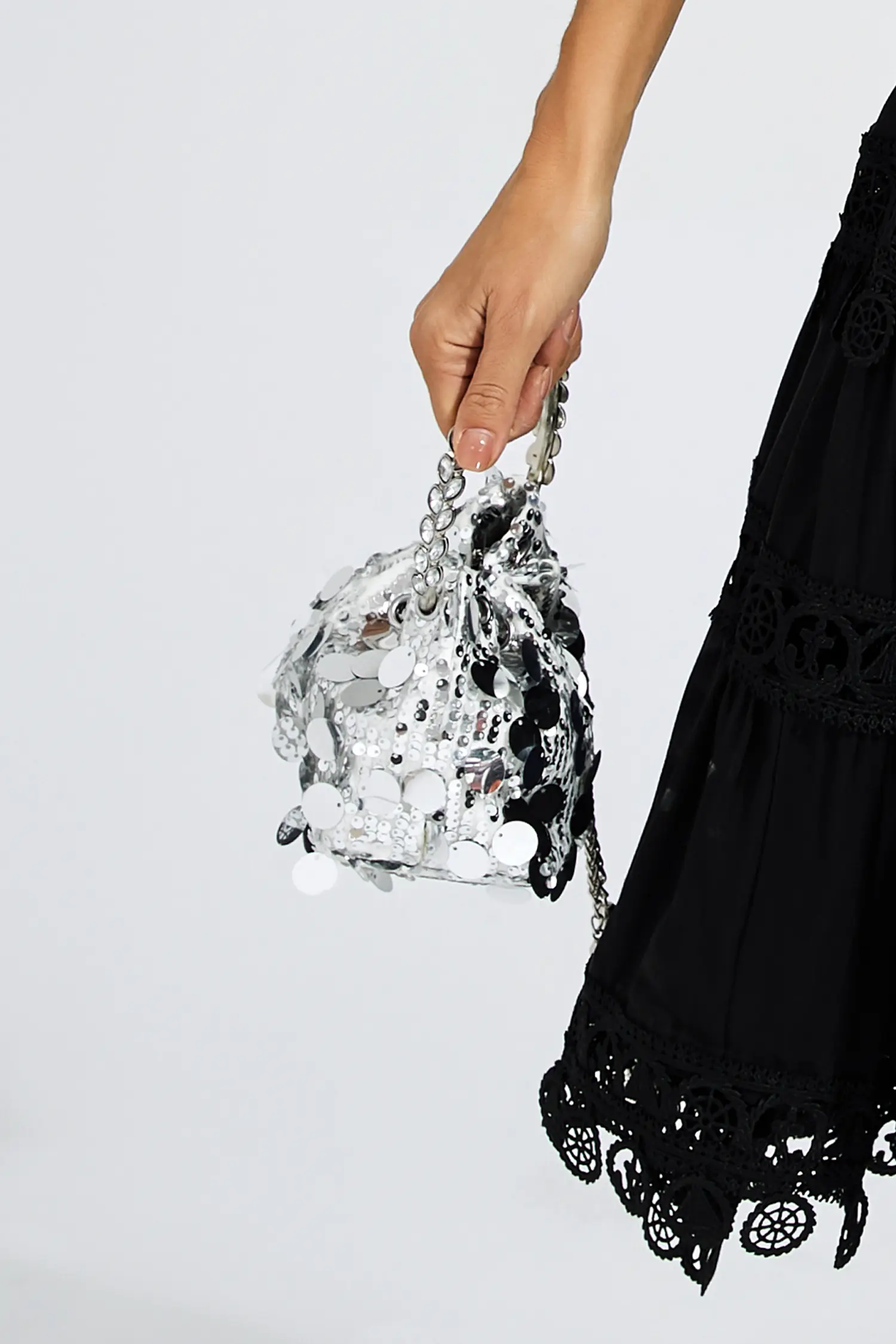 Herman Silver Sequins Bag