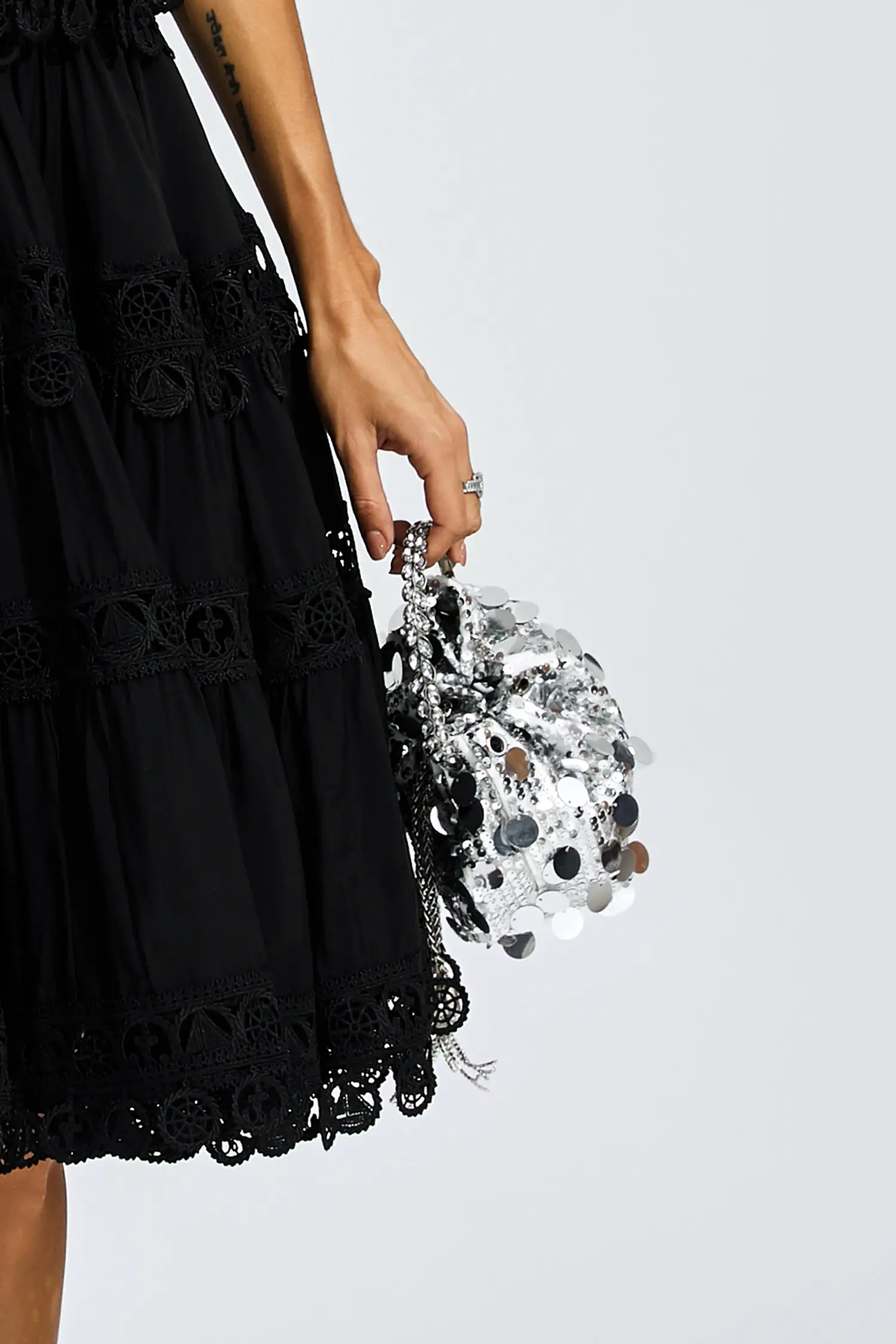 Herman Silver Sequins Bag