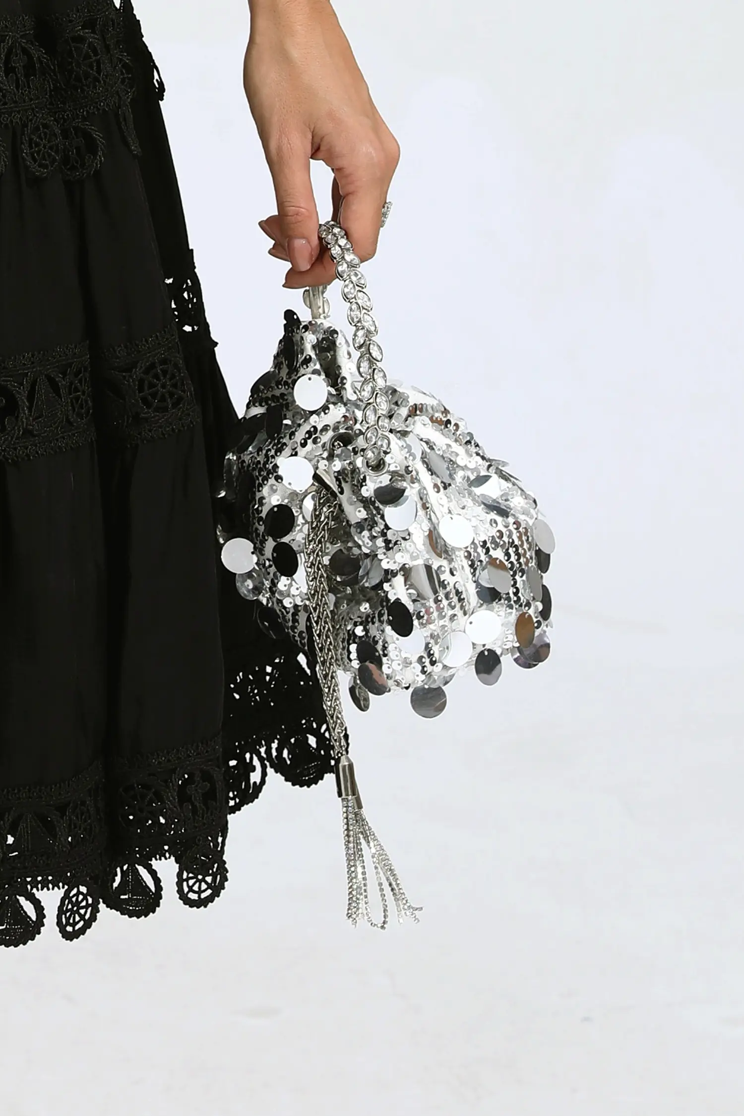 Herman Silver Sequins Bag