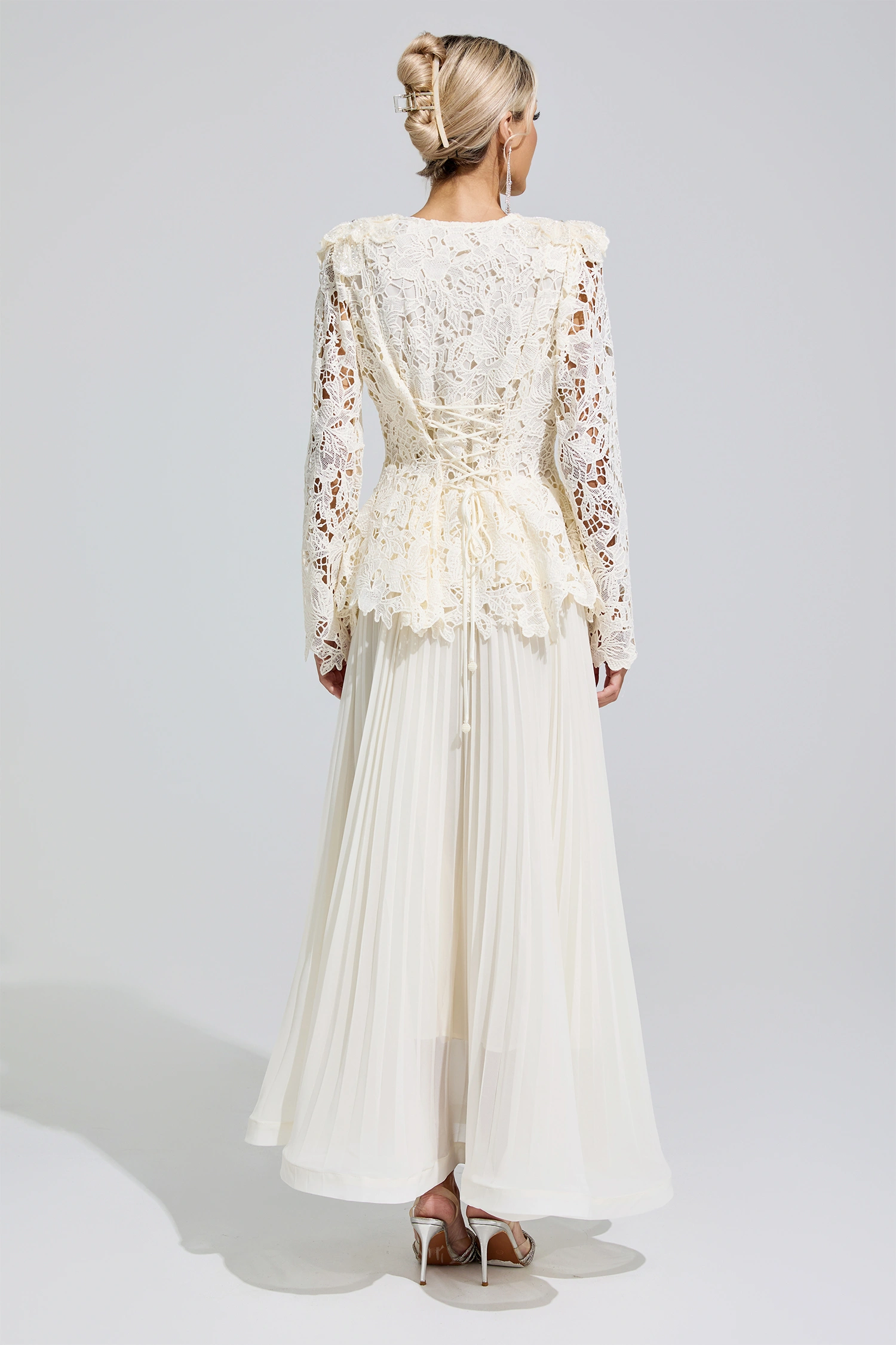 Anthony Apricot Pleated Set
