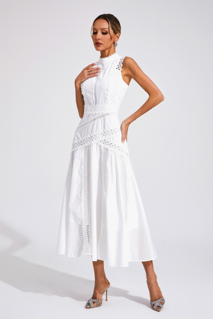 Jasper White Sleeveless Lace Dress