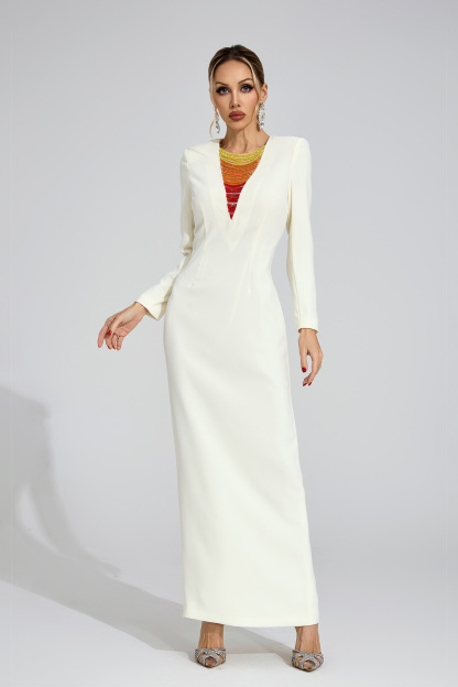 Beat Ivory Diamond Maxi Dress