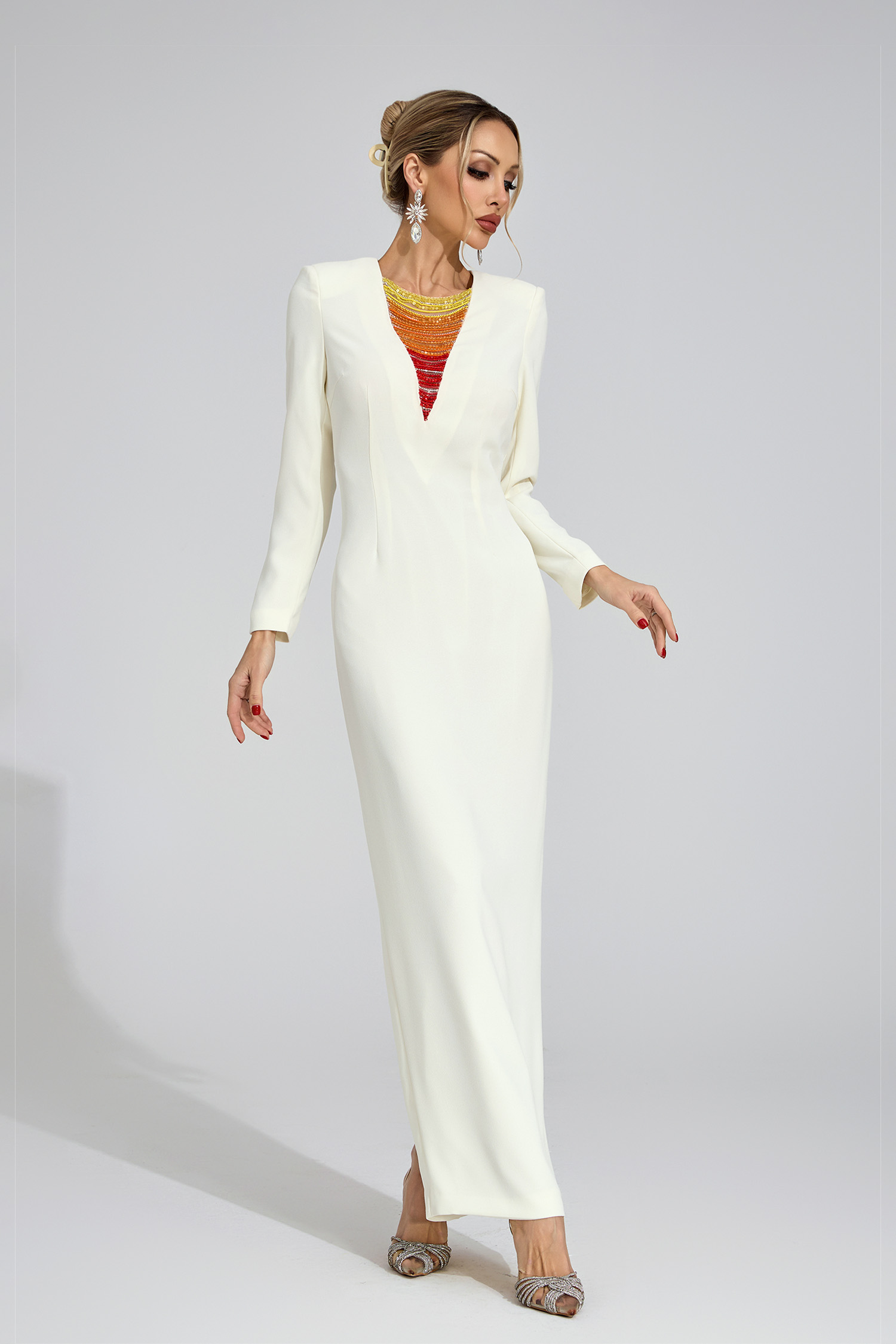 Beat Ivory Diamond Maxi Dress