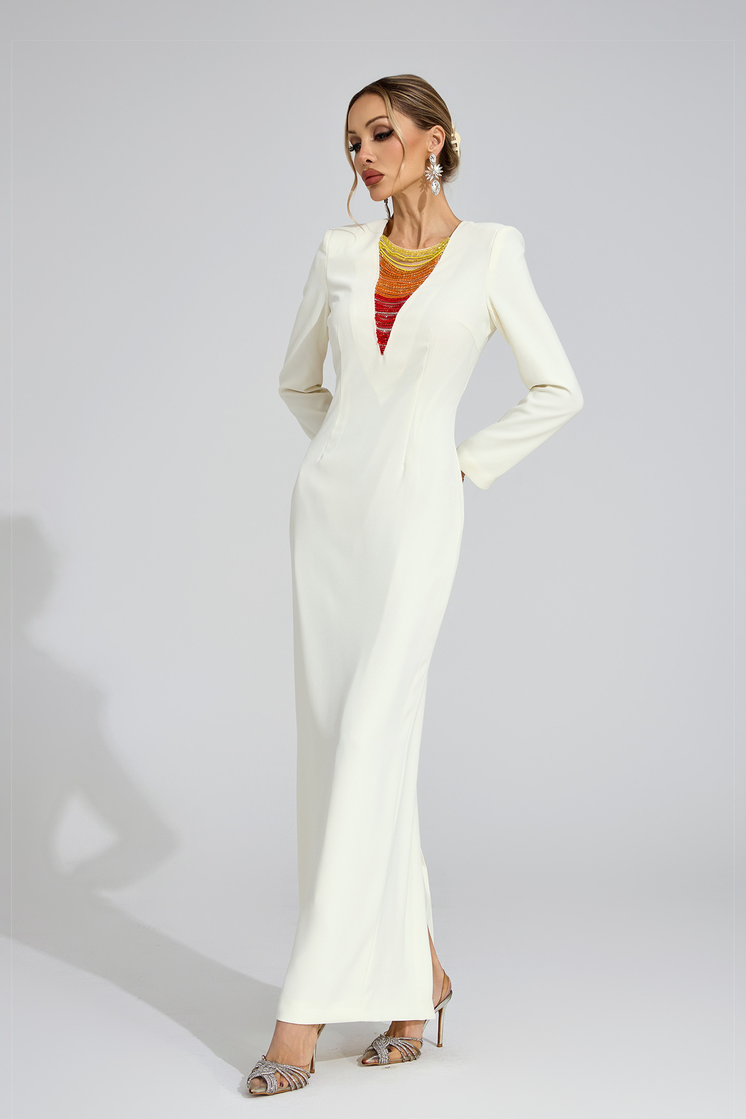 Beat Ivory Diamond Maxi Dress