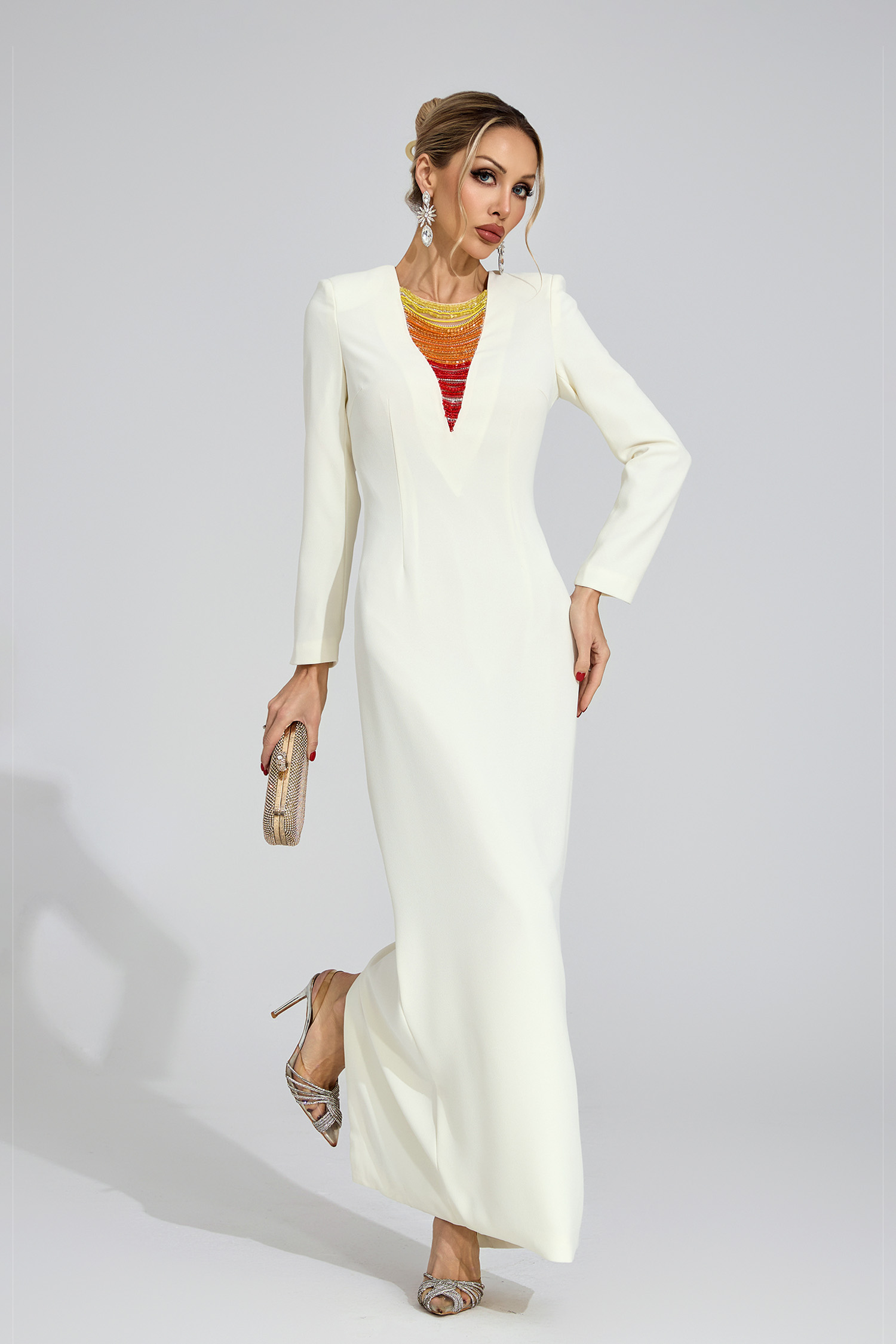 Beat Ivory Diamond Maxi Dress