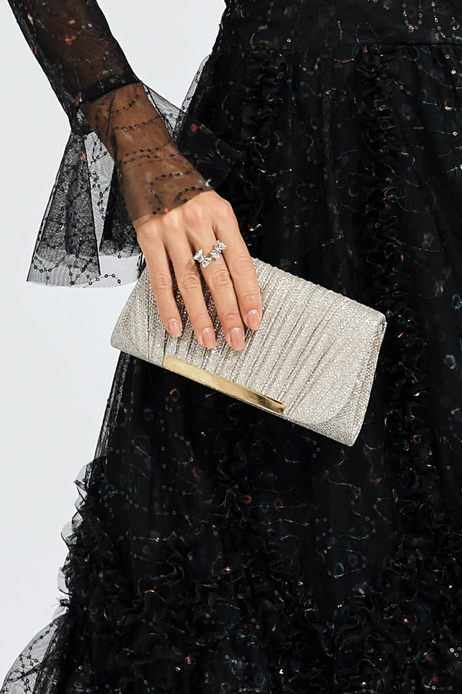 Marvin Silver Clutch Bag