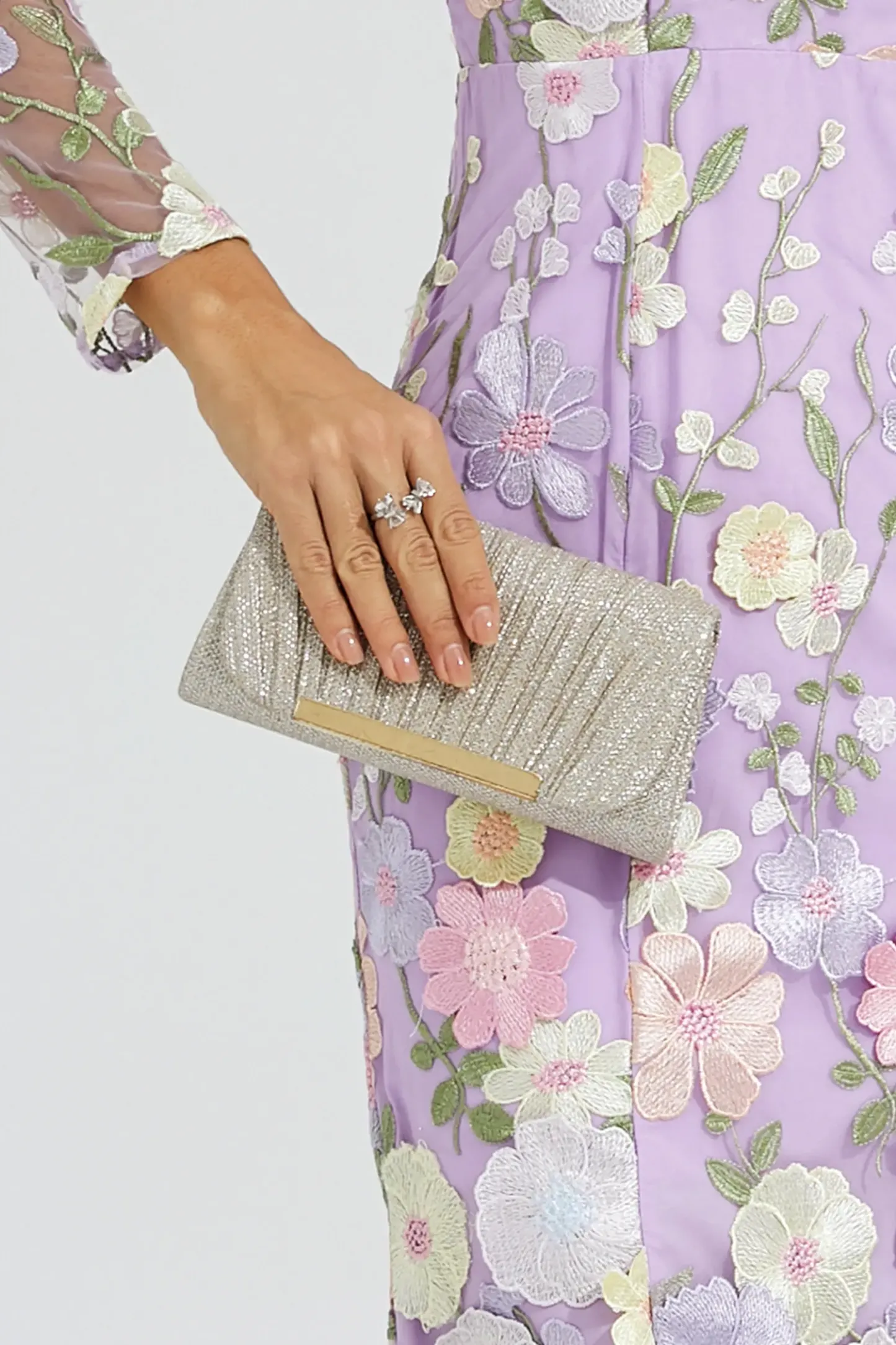 Marvin Silver Clutch Bag