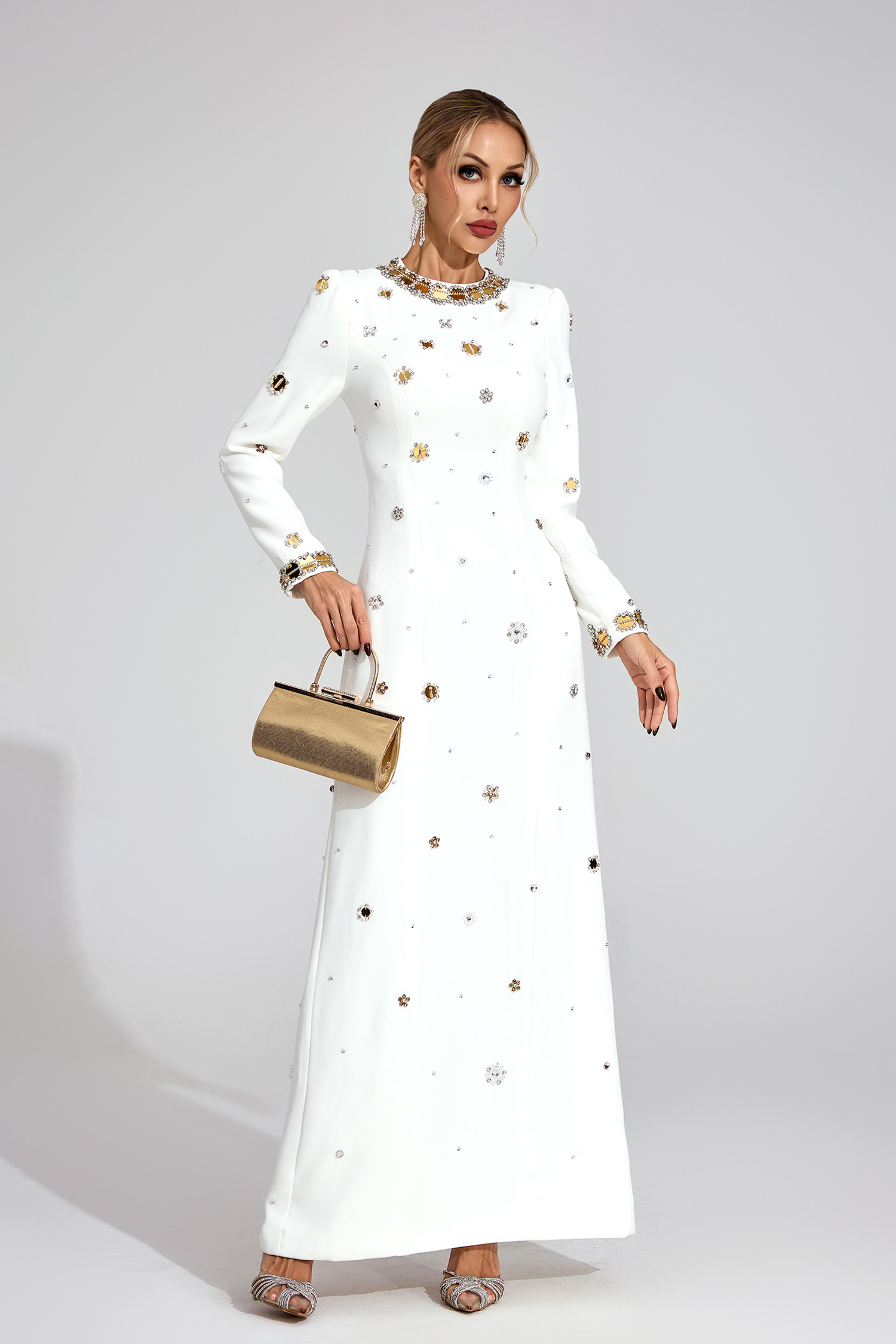  Spire White Star Maxi Dress